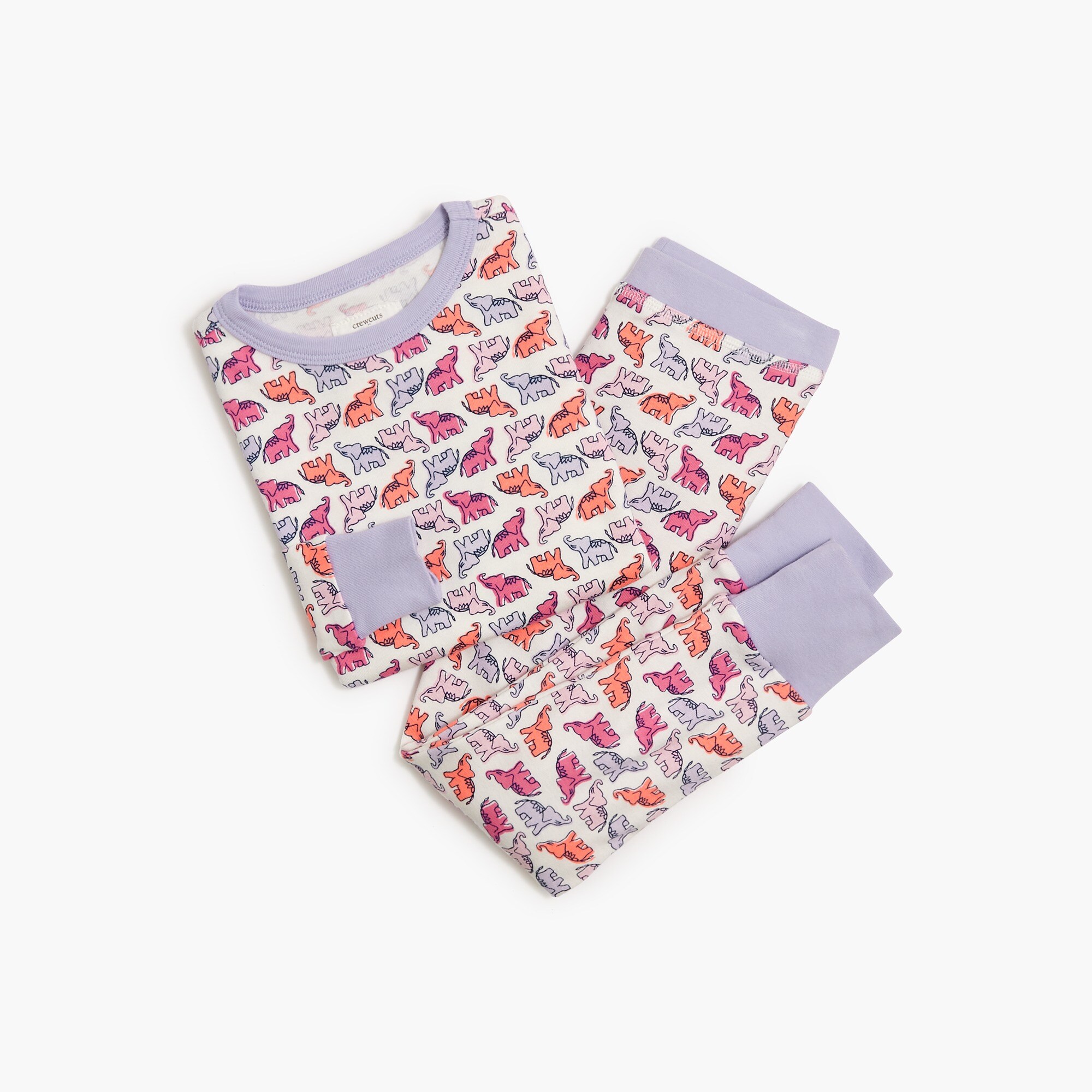 girls' elephants pajama set for girls