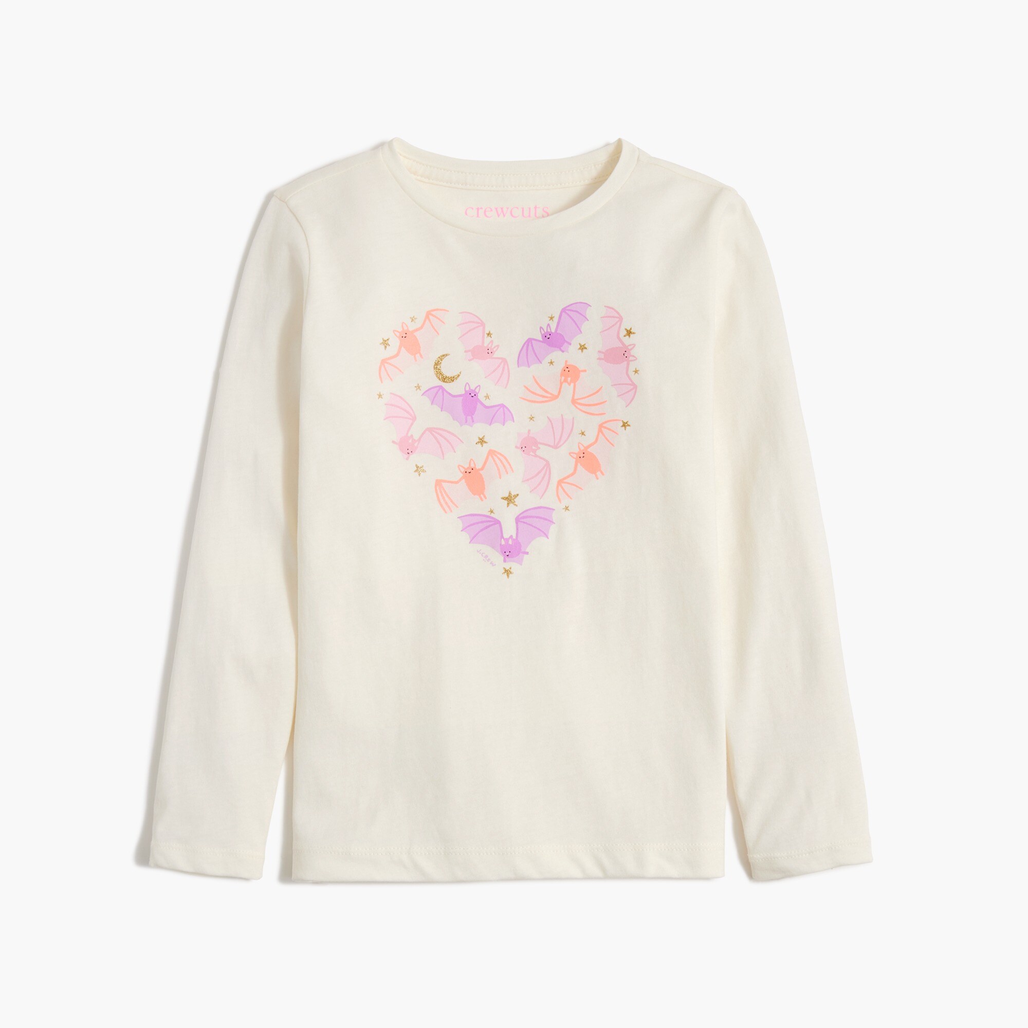 Girls' bat heart graphic tee