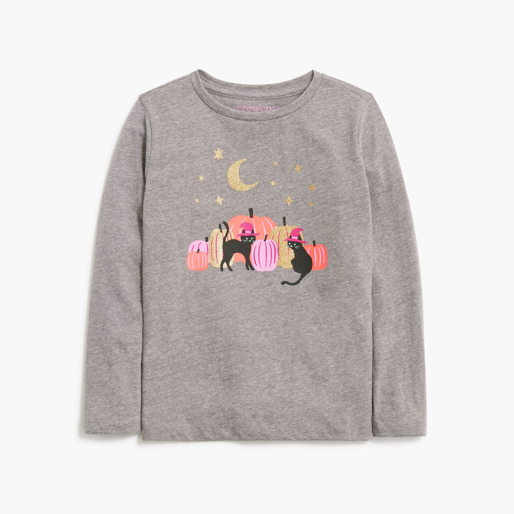 Girls' "cat-o-lantern" graphic tee