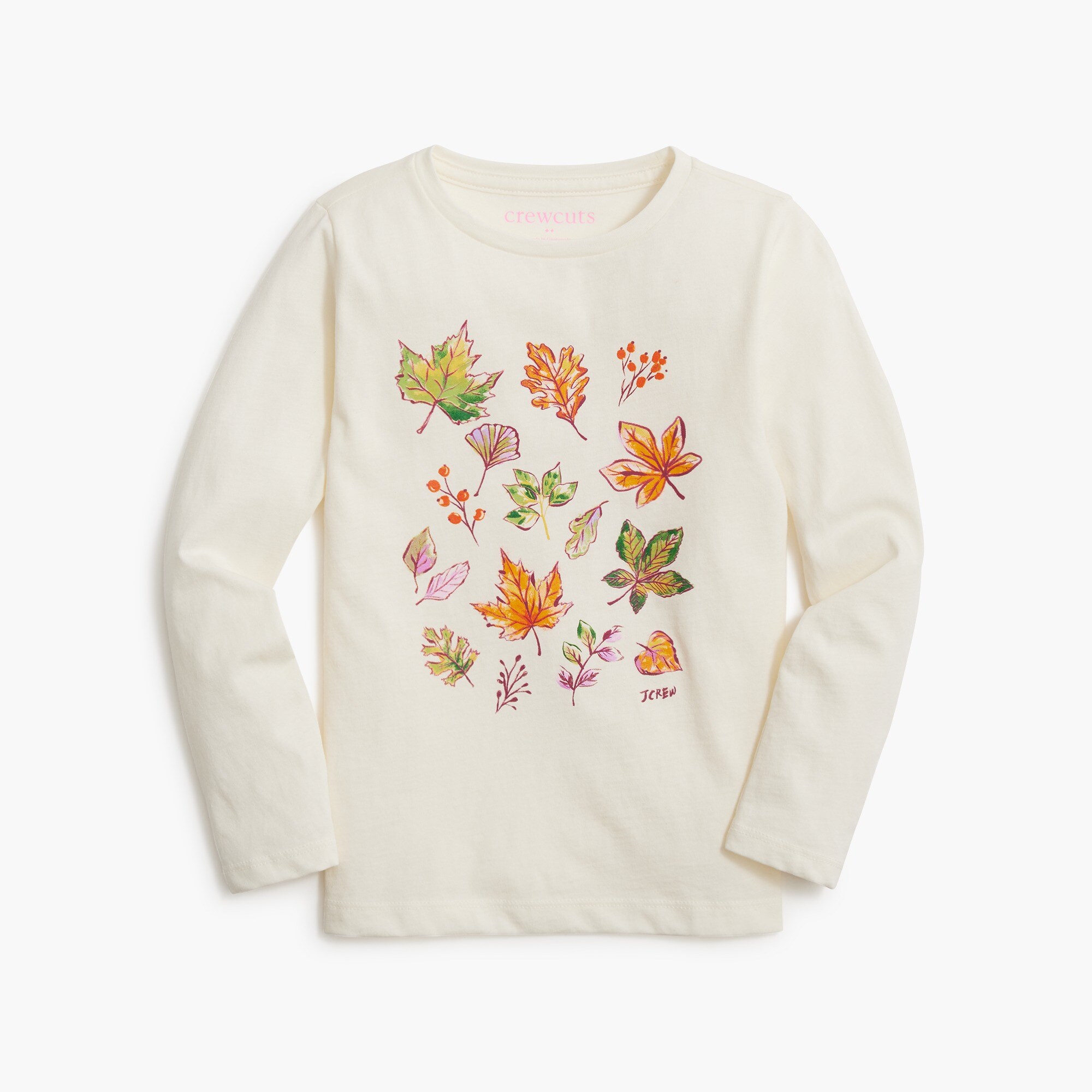 Girls' fall leaves graphic tee