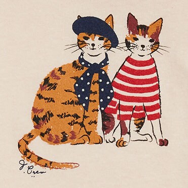 Girls' French cats graphic tee FRENCH CATS factory: girls' french cats graphic tee for girls