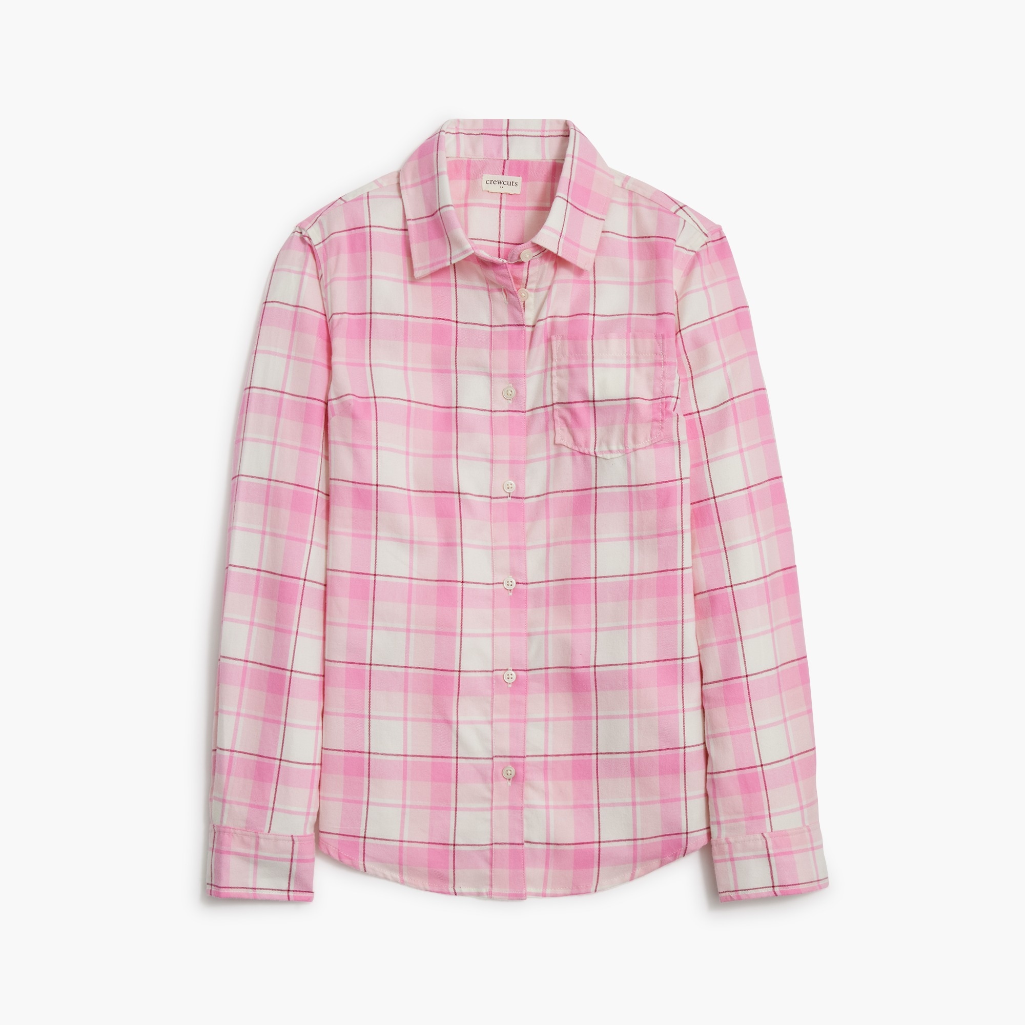 Girls' button-up flannel