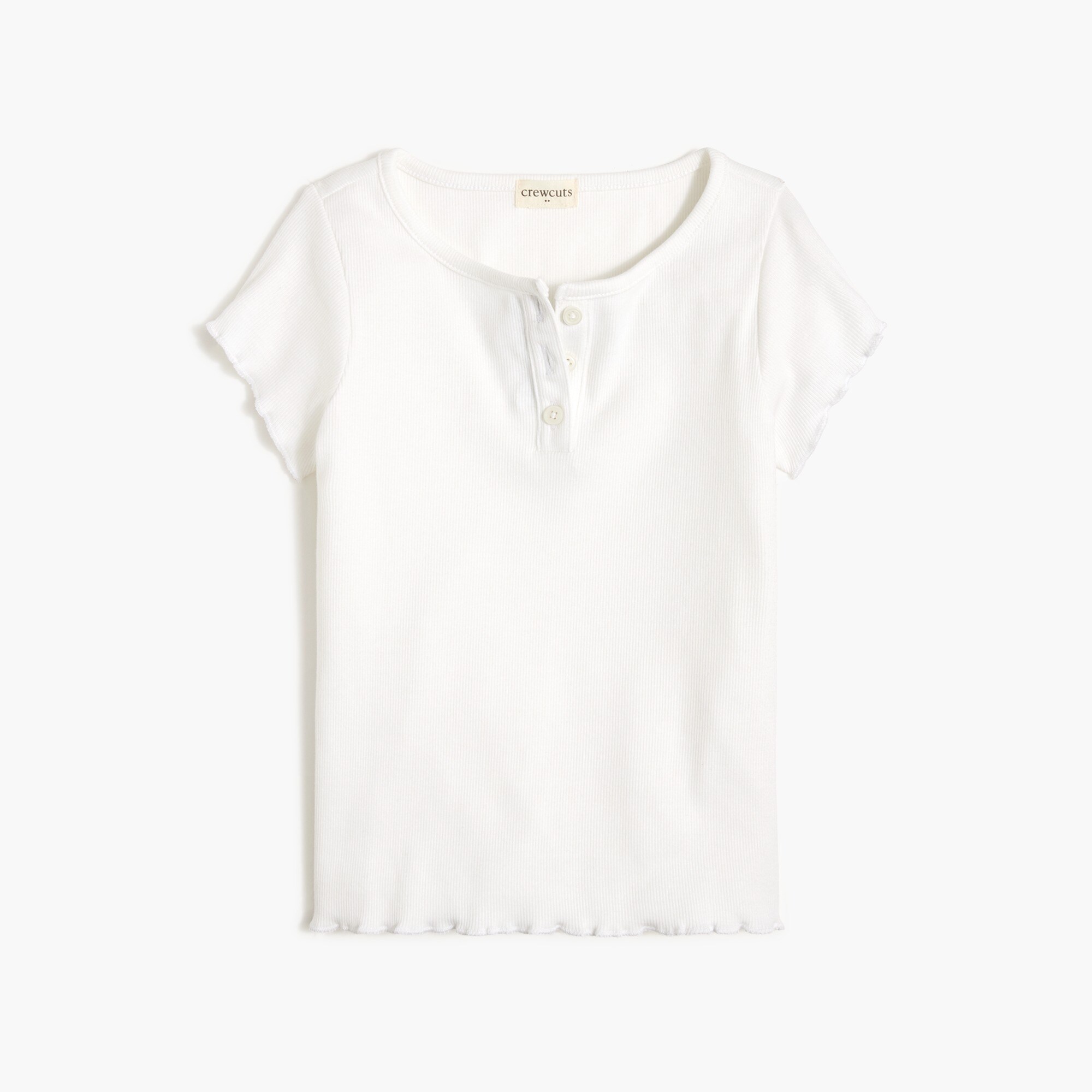 Girls' scalloped henley