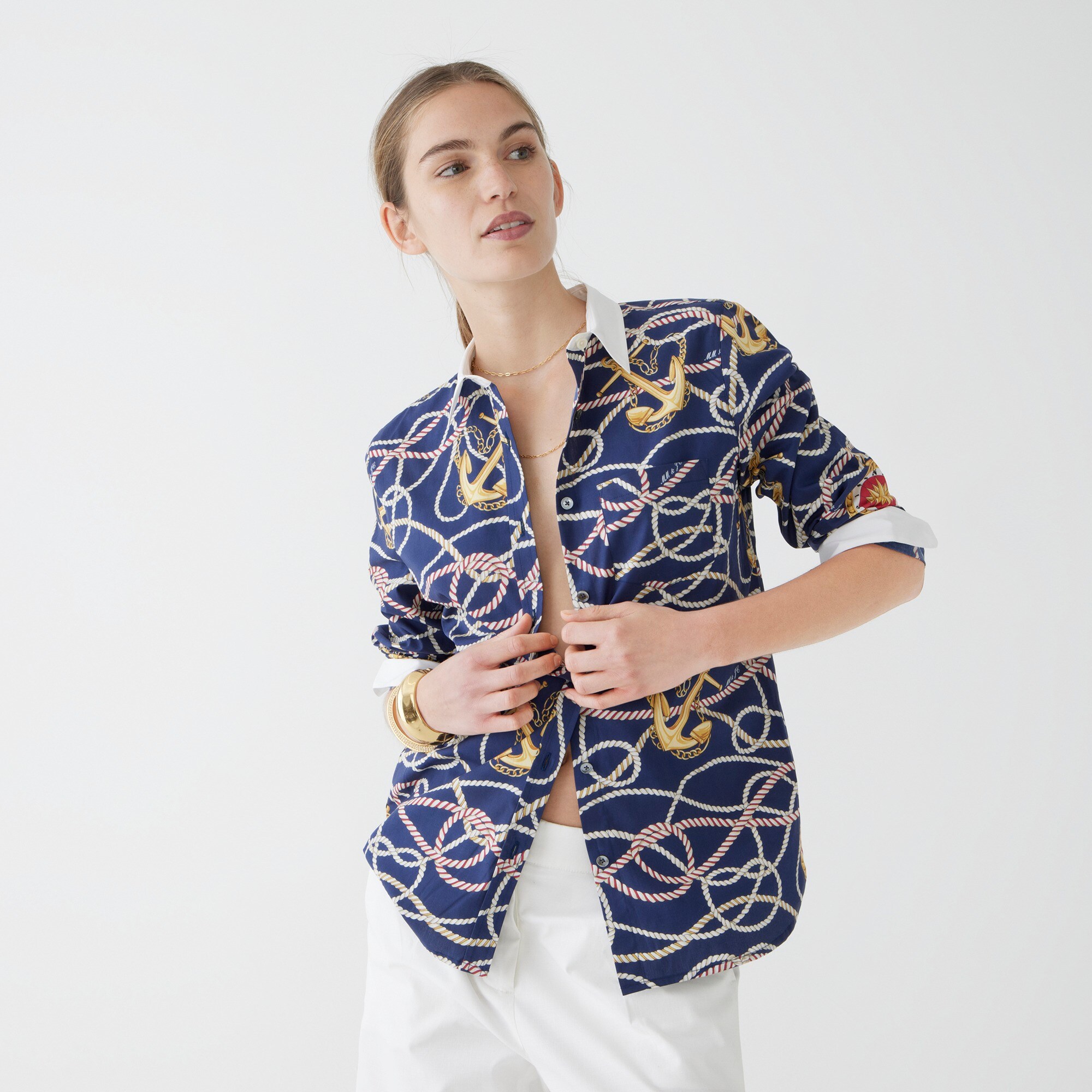 J.Crew Marie Marot X J.Crew Shirt In Ratti® Ropes Print For Women