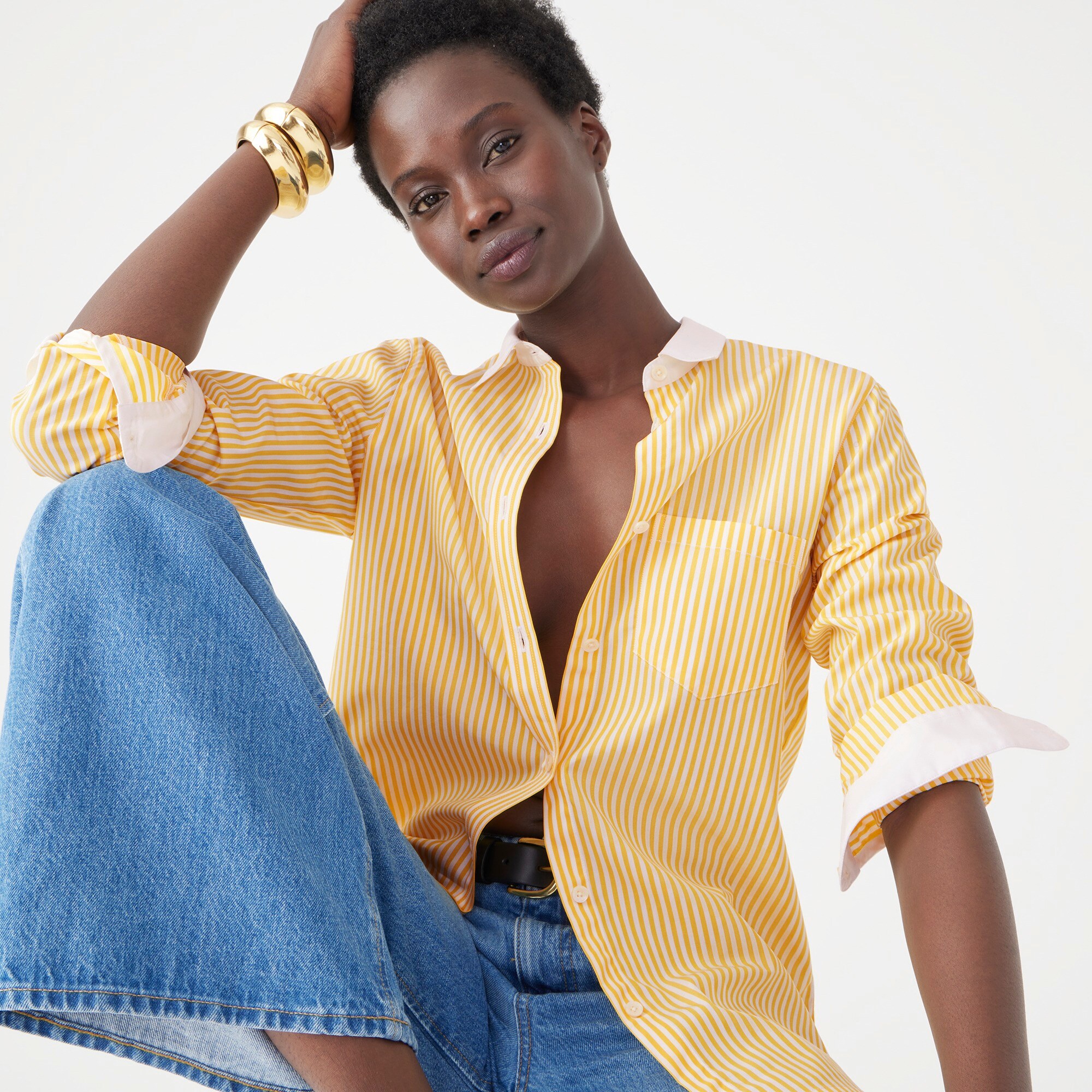 womens Marie Marot X J.Crew shirt in Thomas Mason&reg; cotton poplin