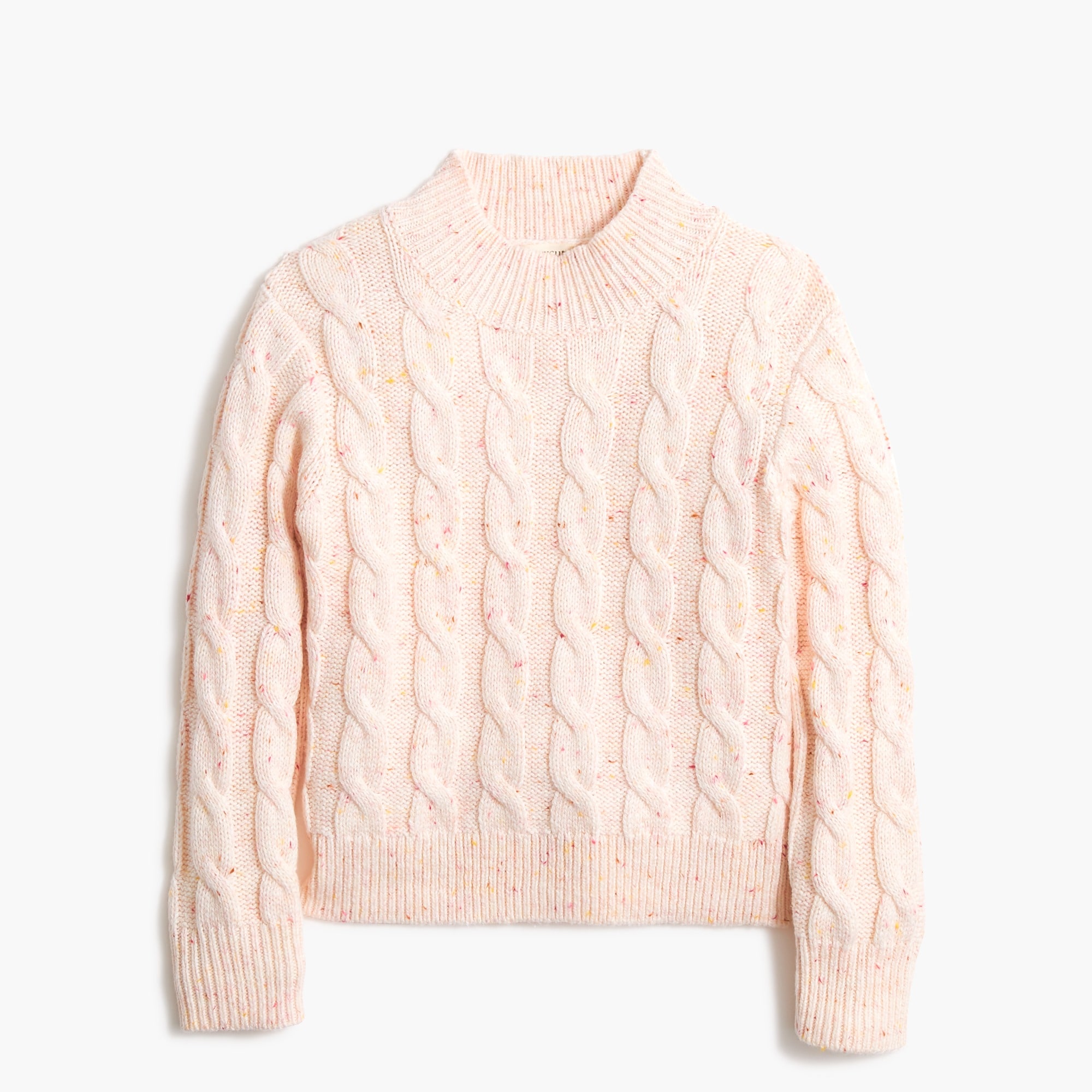 Girls' cable mockneck sweater