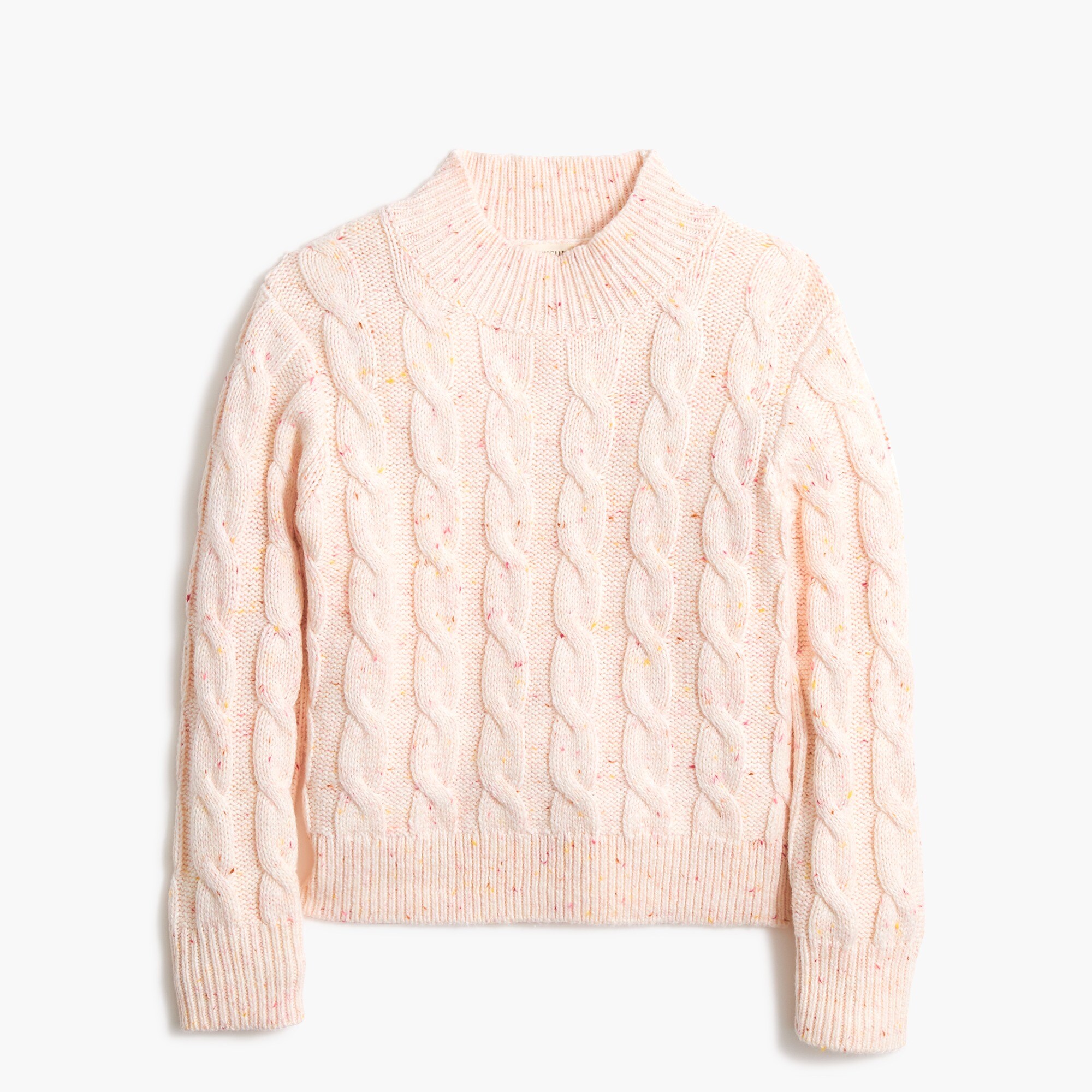 Girls' cable mockneck sweater