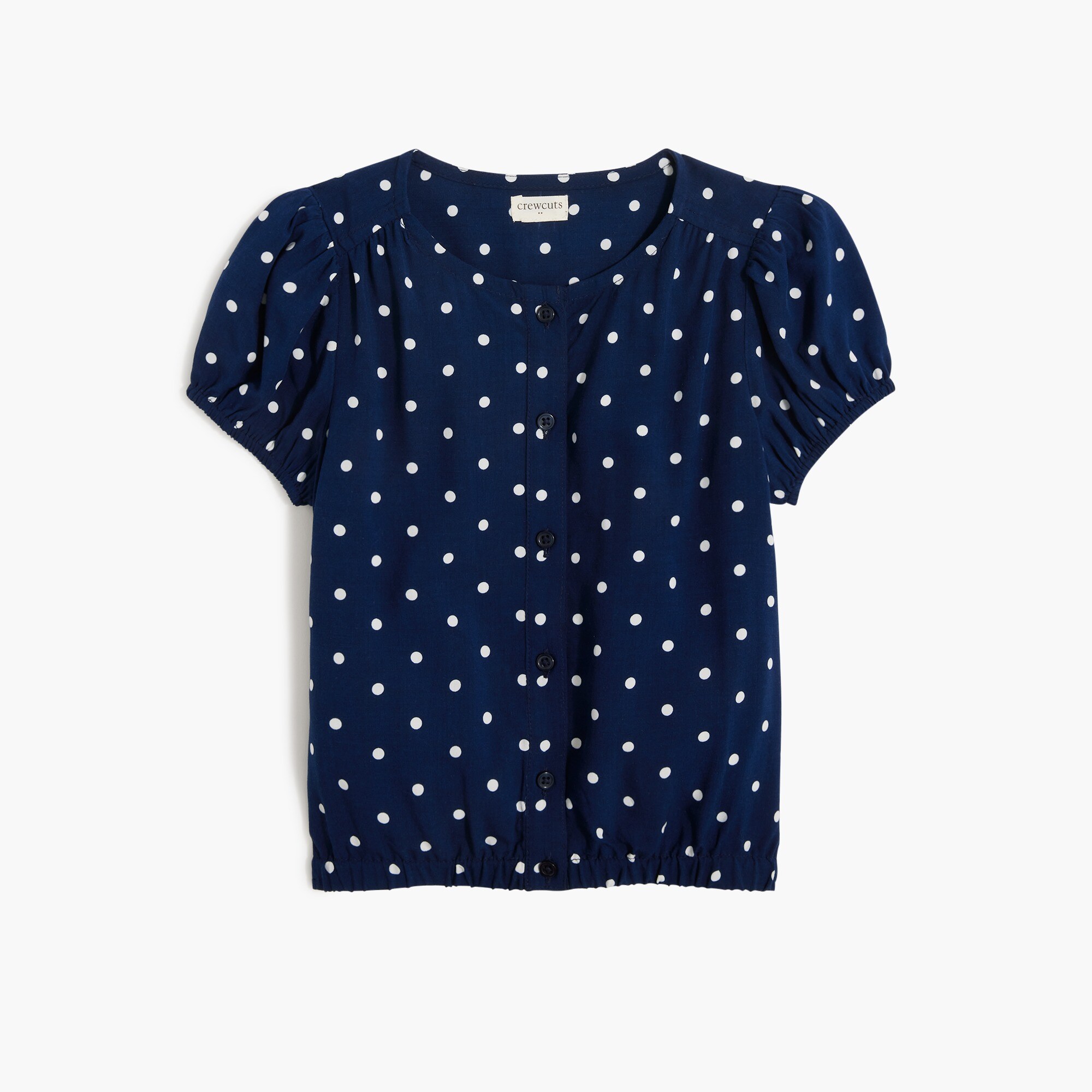  Girls' puff-sleeve top