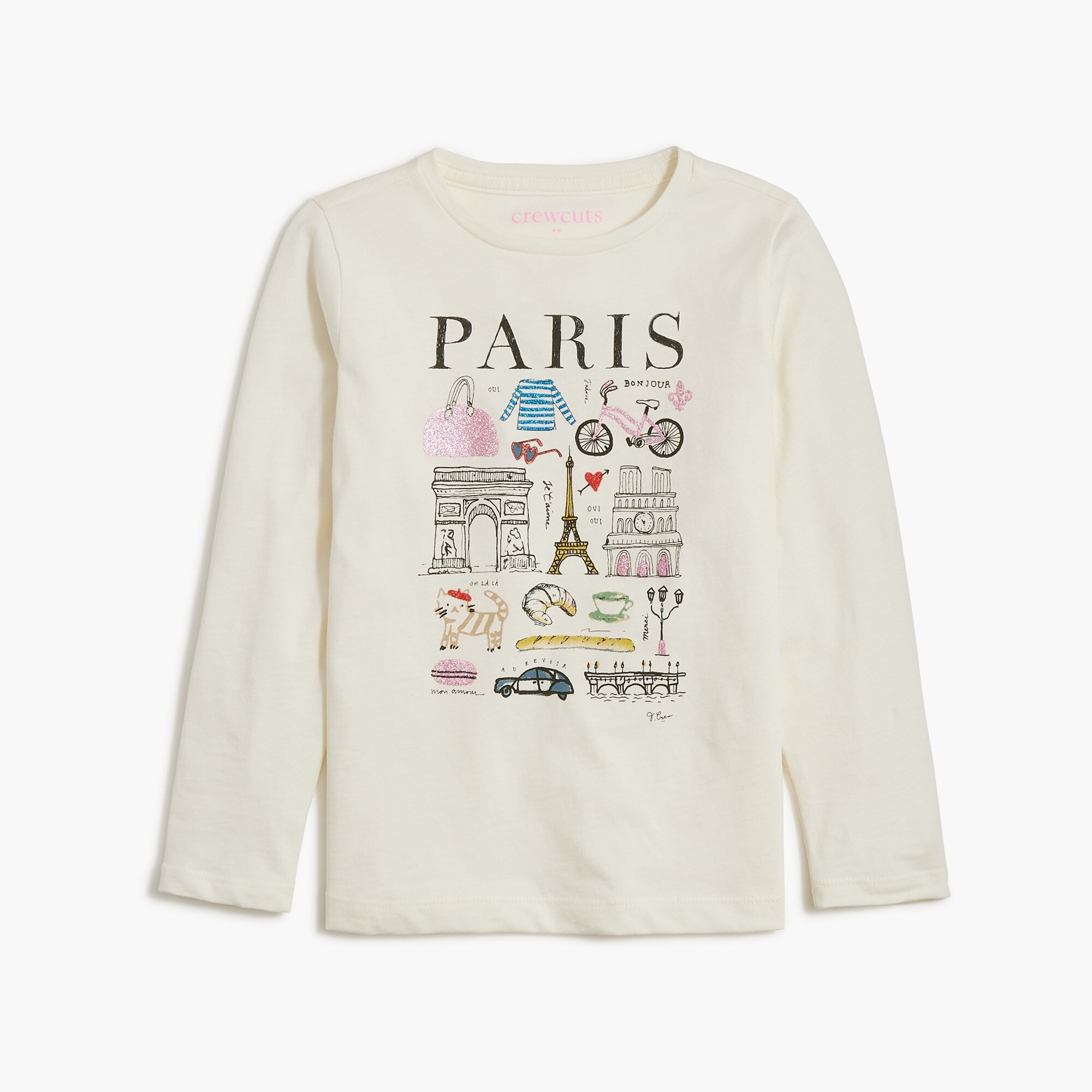 Girls' Paris graphic tee