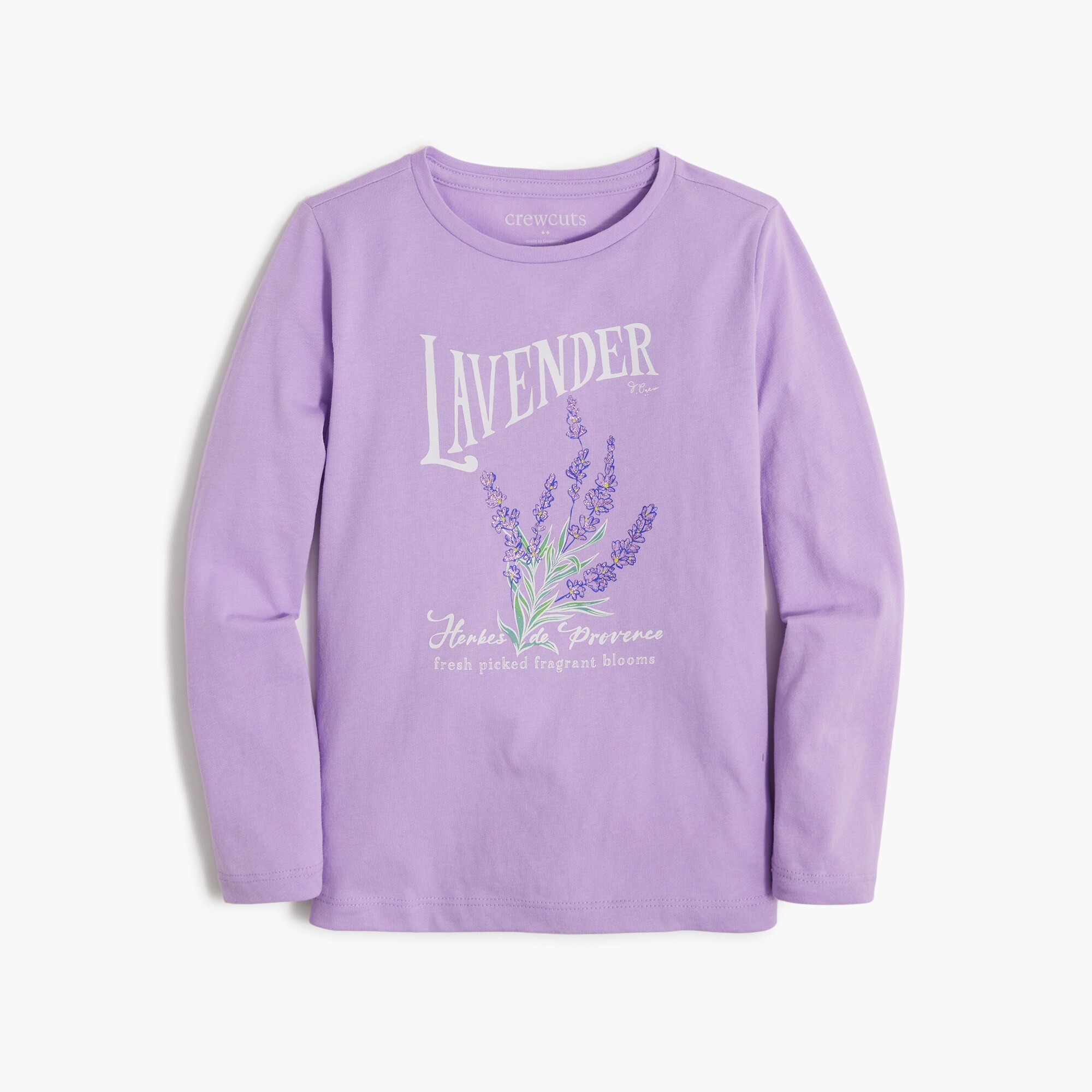 Girls' lavender graphic tee
