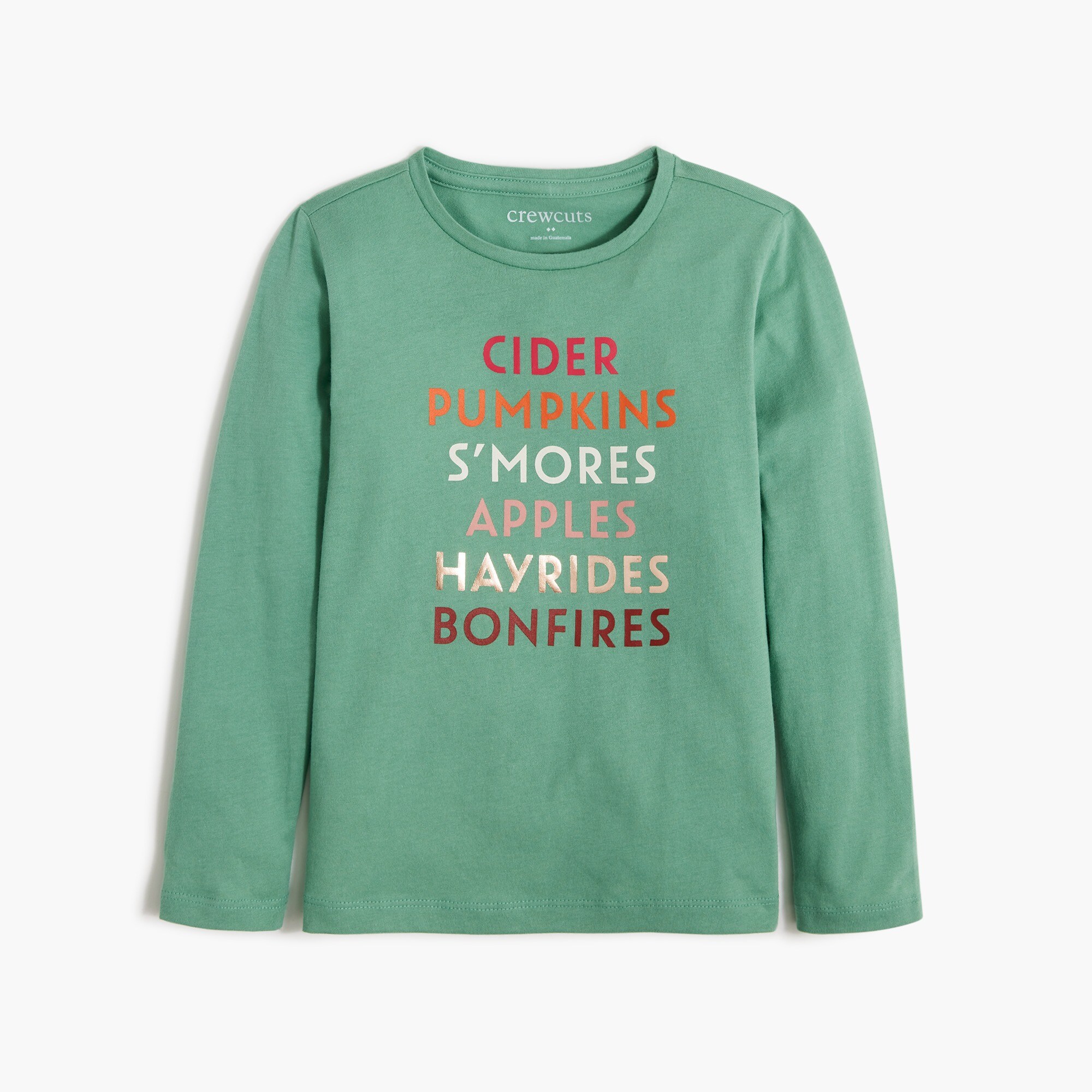 Girls' fall graphic tee