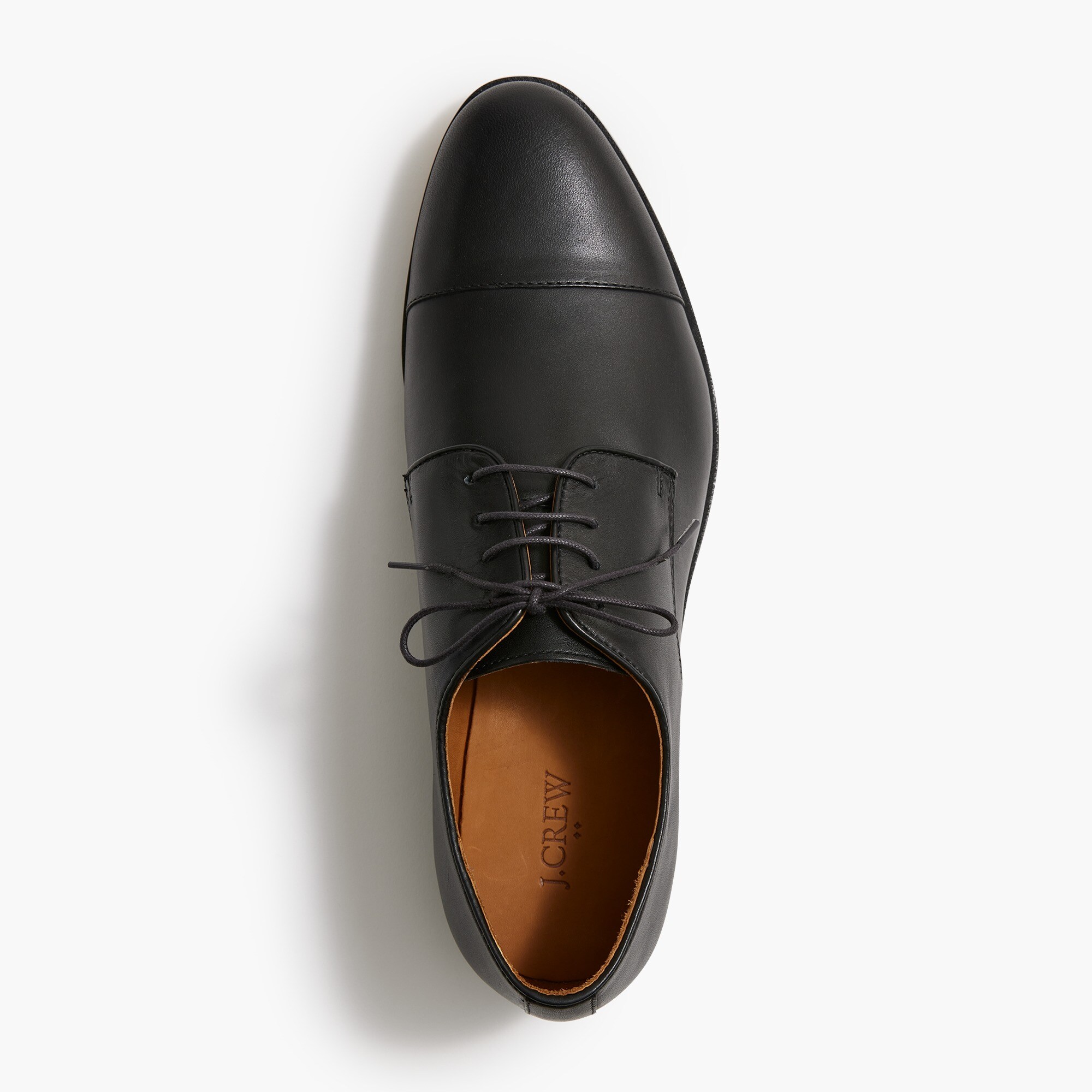 Leather cap-toe shoes