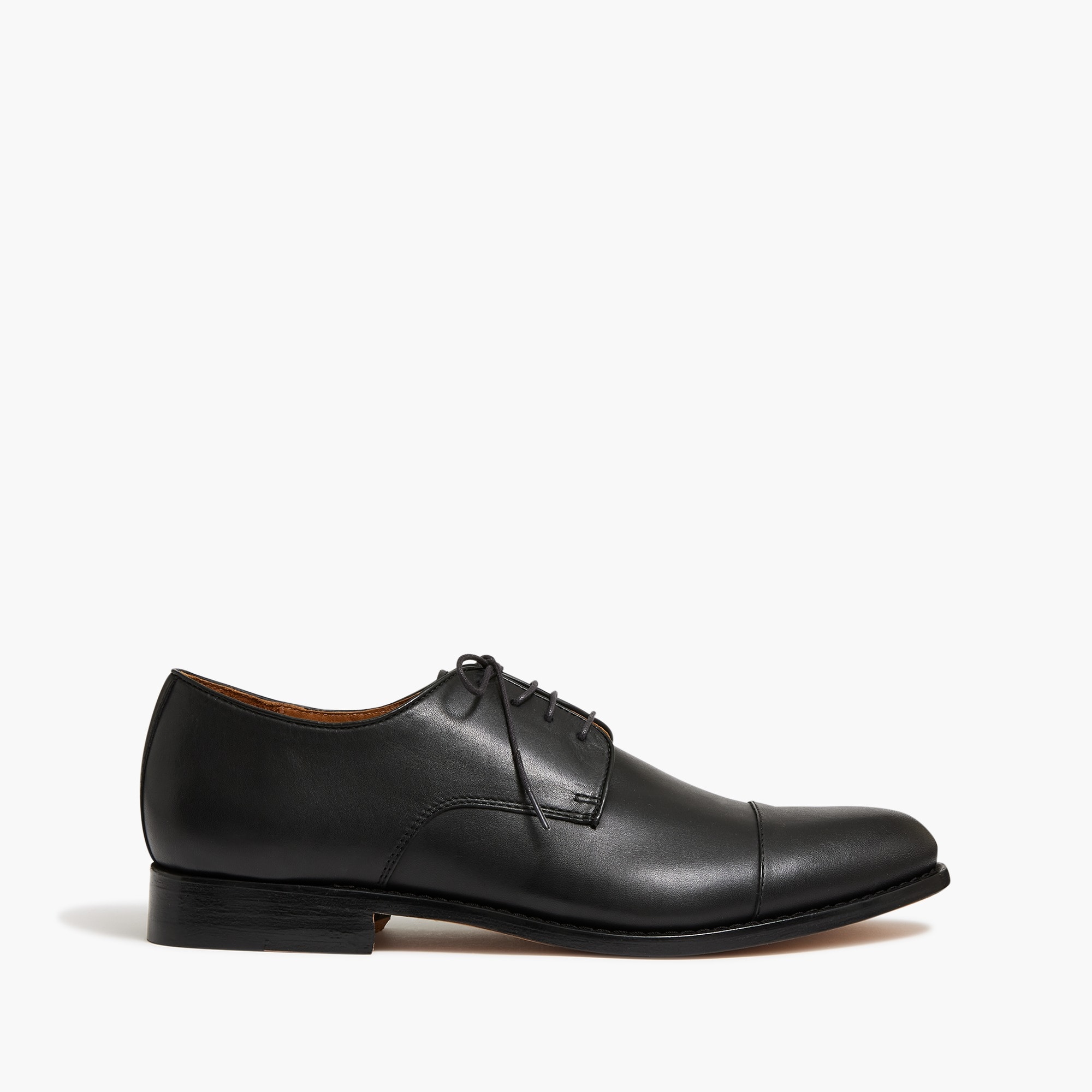 Leather cap-toe shoes