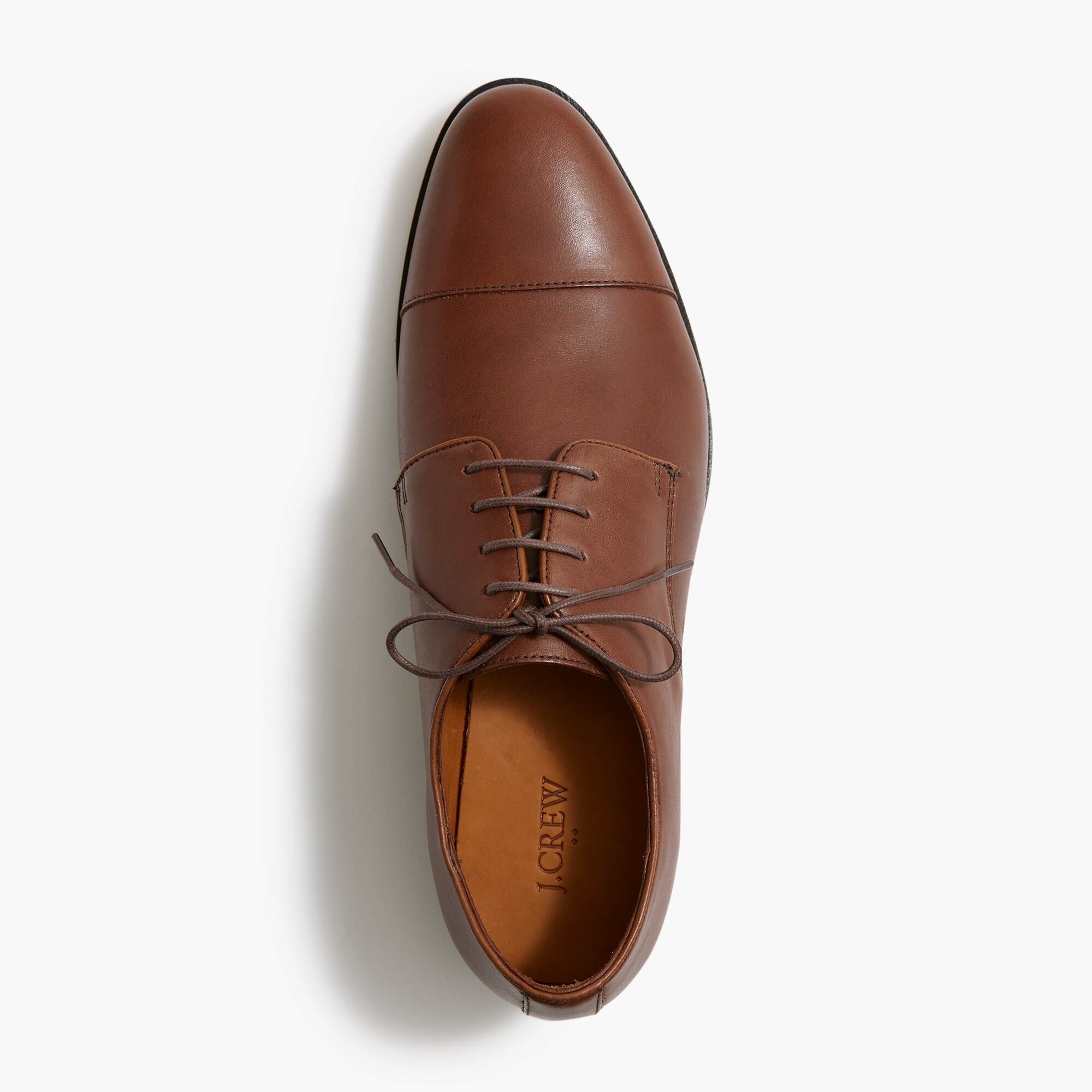 Leather cap-toe shoes