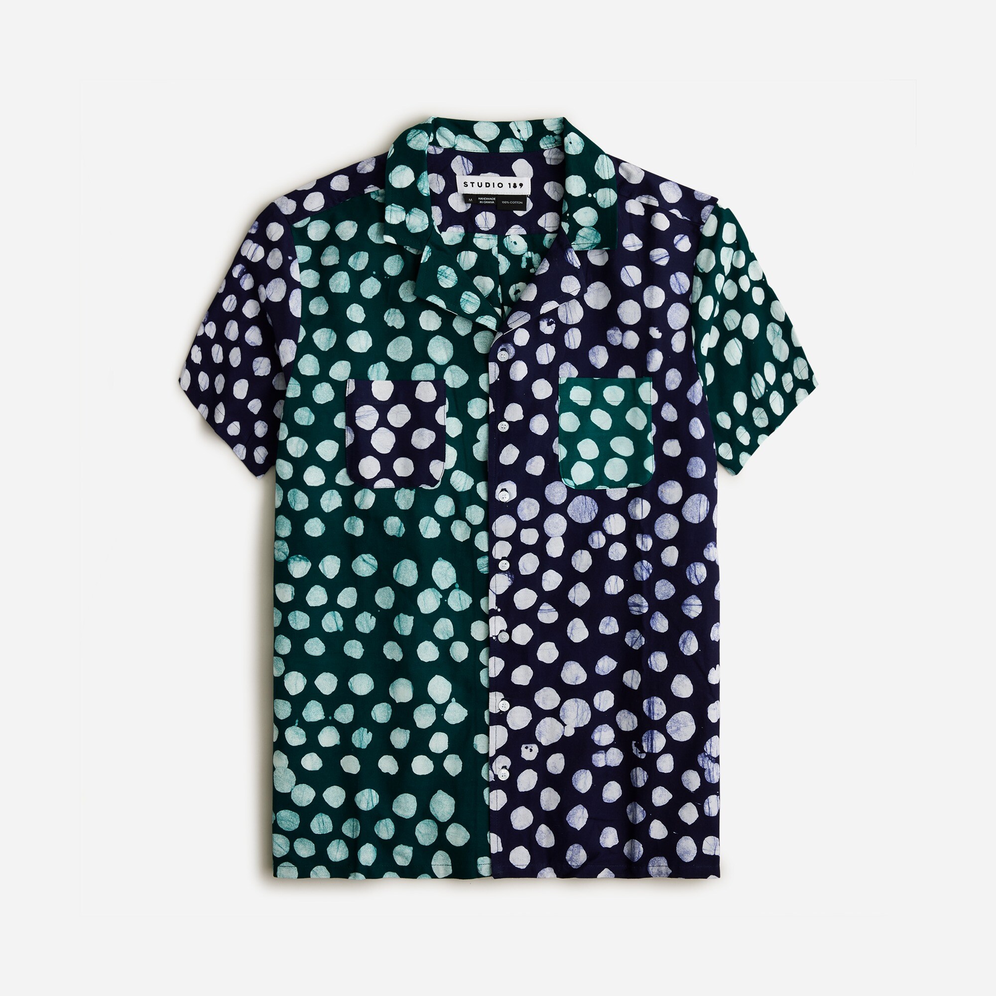 Studio 189© X J.Crew camp-collar shirt in mix and match polka dot