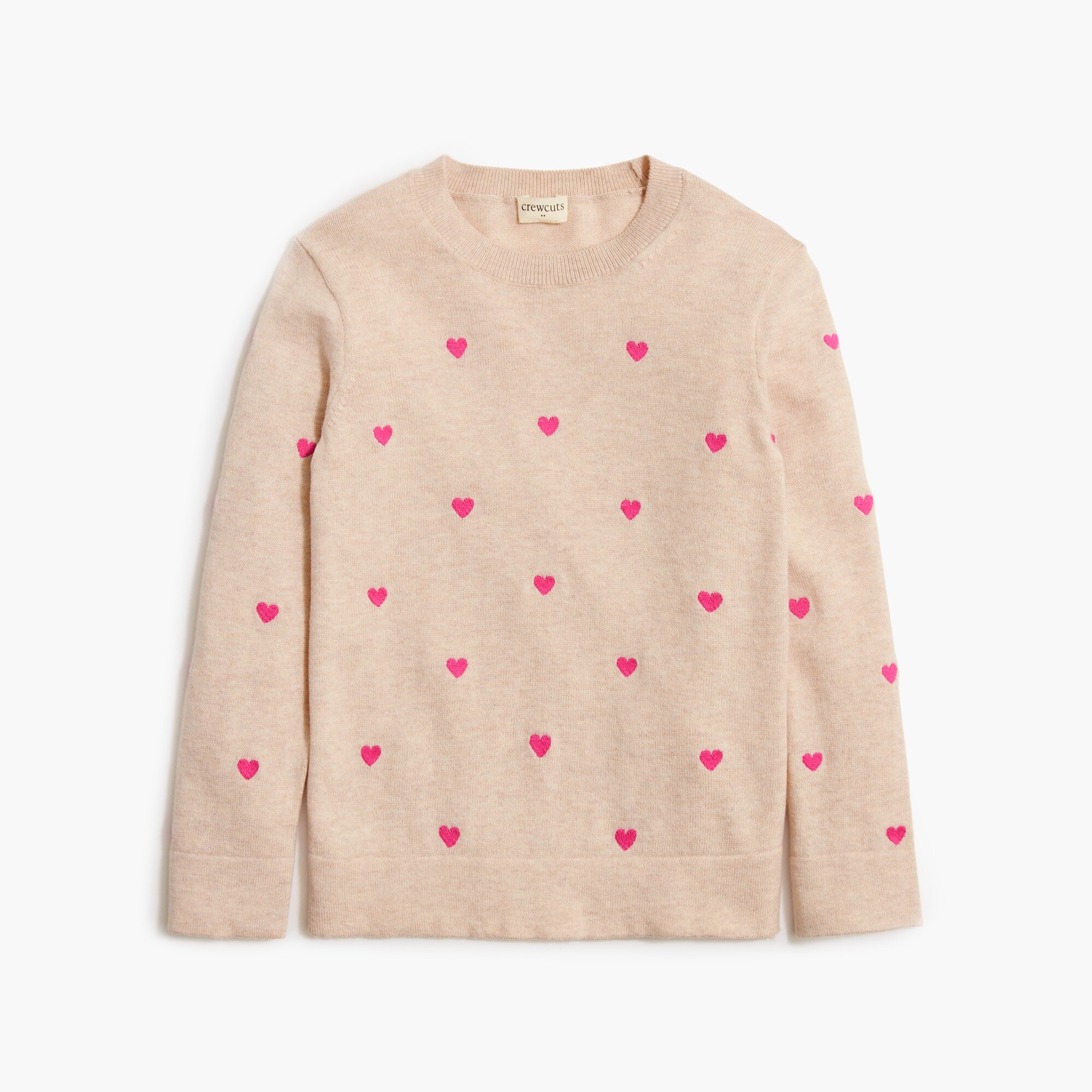 girls' embroidered heart sweater for girls