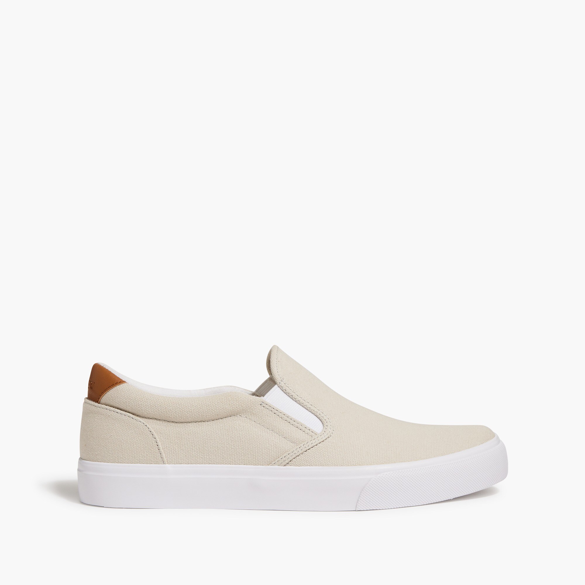 J.Crew Factory Men s Canvas Slip On Sneakers Stone Size 8H Medium