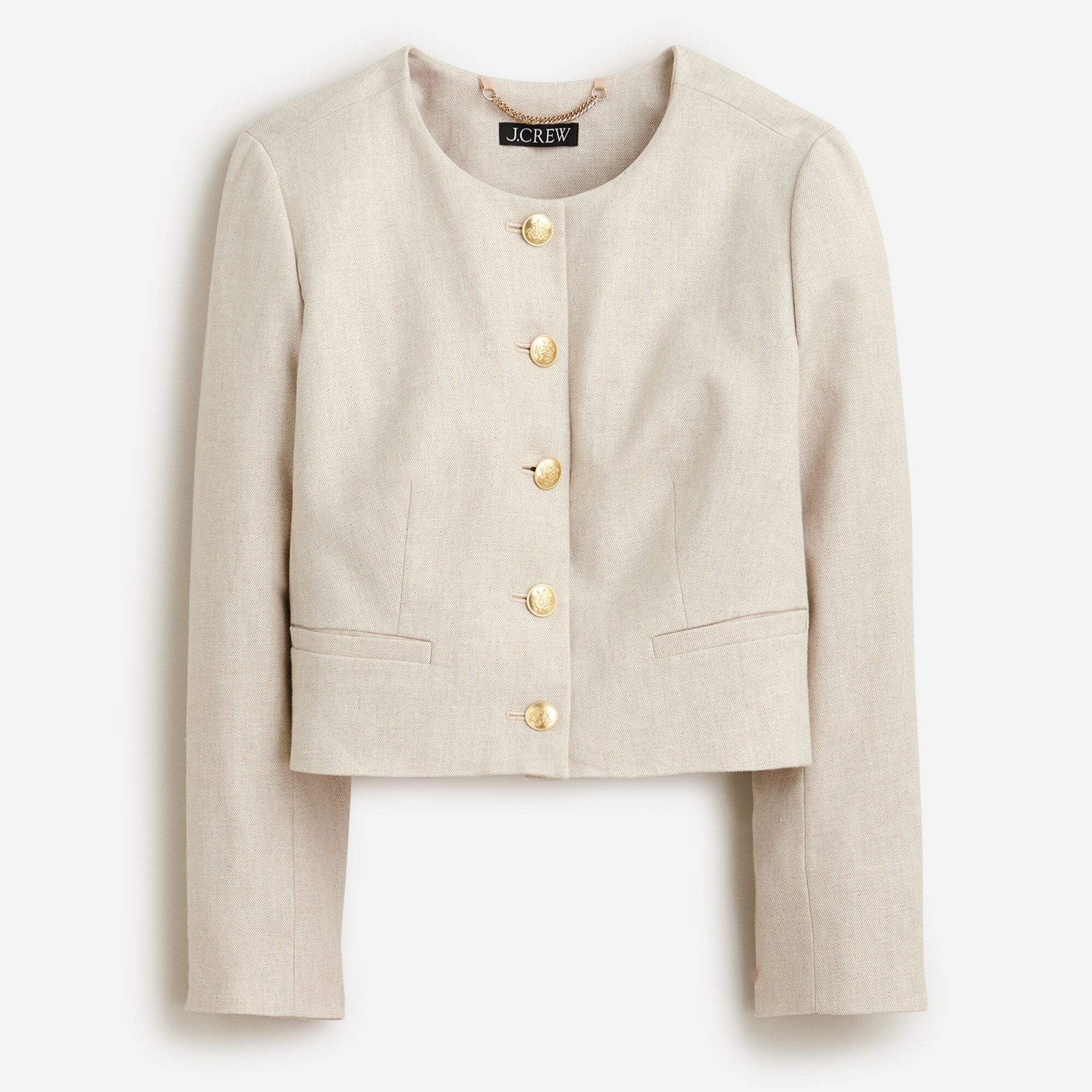 J.Crew: Louisa Lady Jacket In Stretch Linen Blend For Women