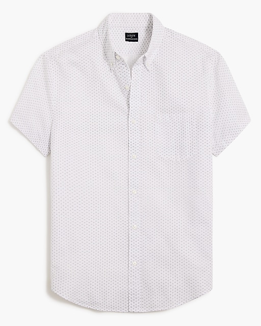 mens Slim short-sleeve seersucker shirt