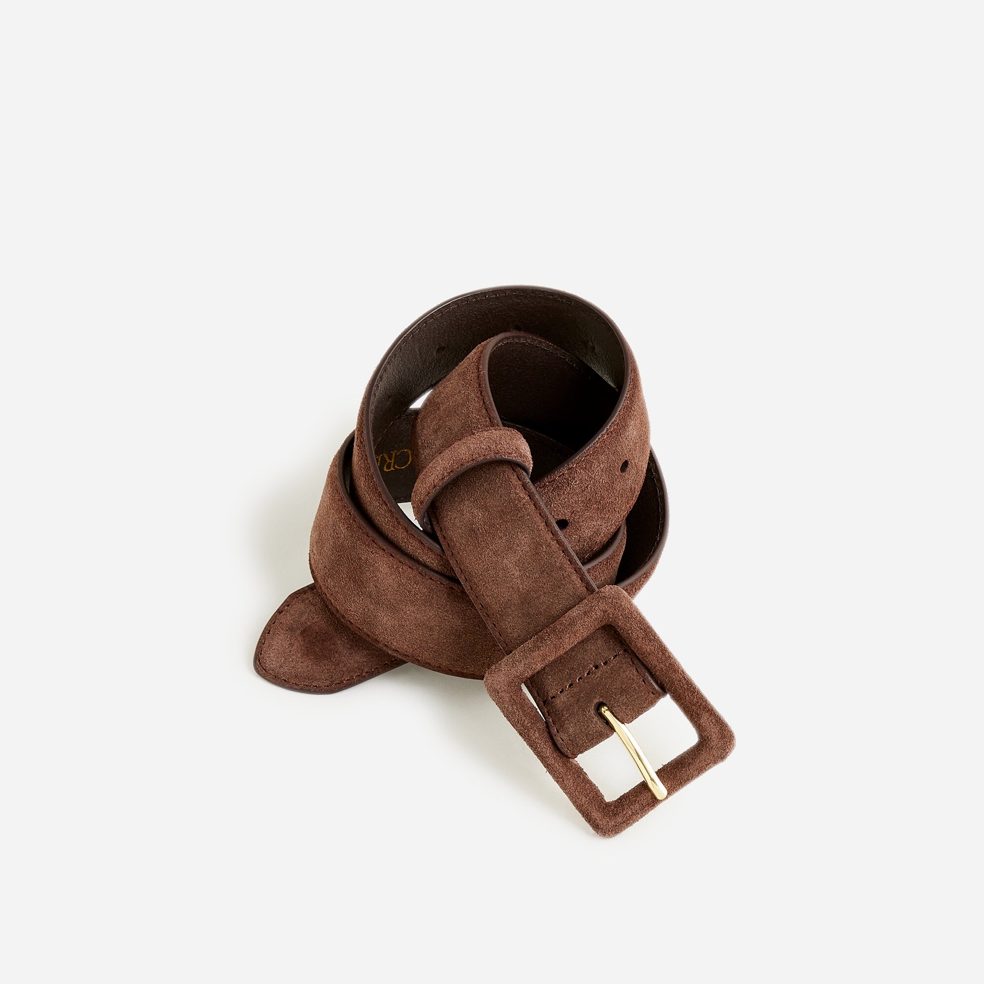 Square Buckle Belt In Suede For Women | J.Crew