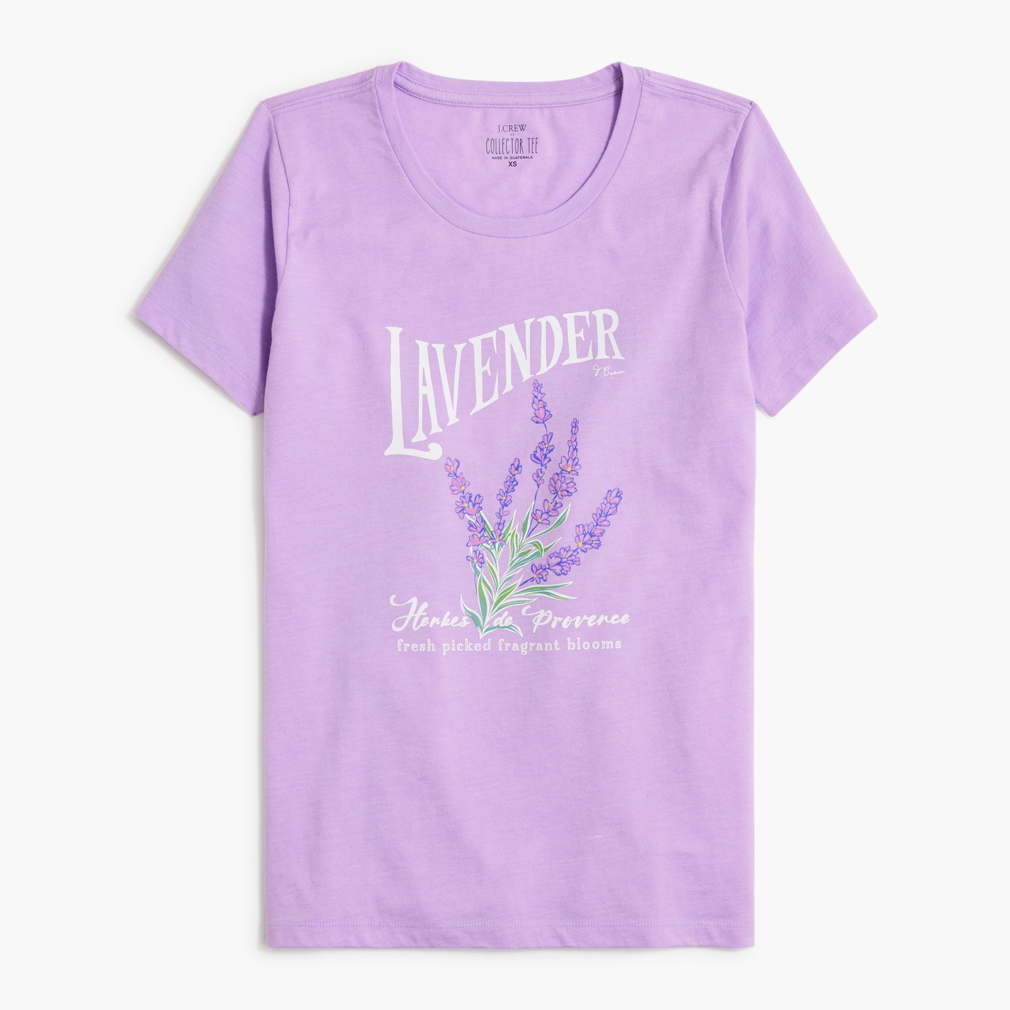 lavender graphic tee for women