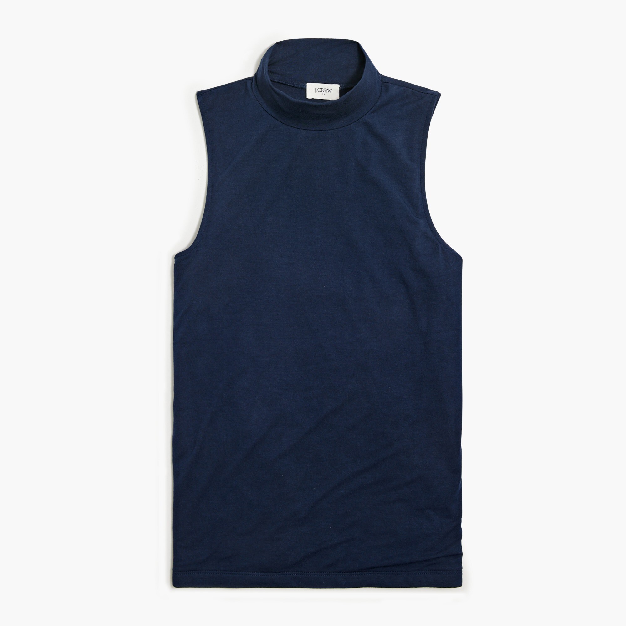 Sleeveless mockneck
