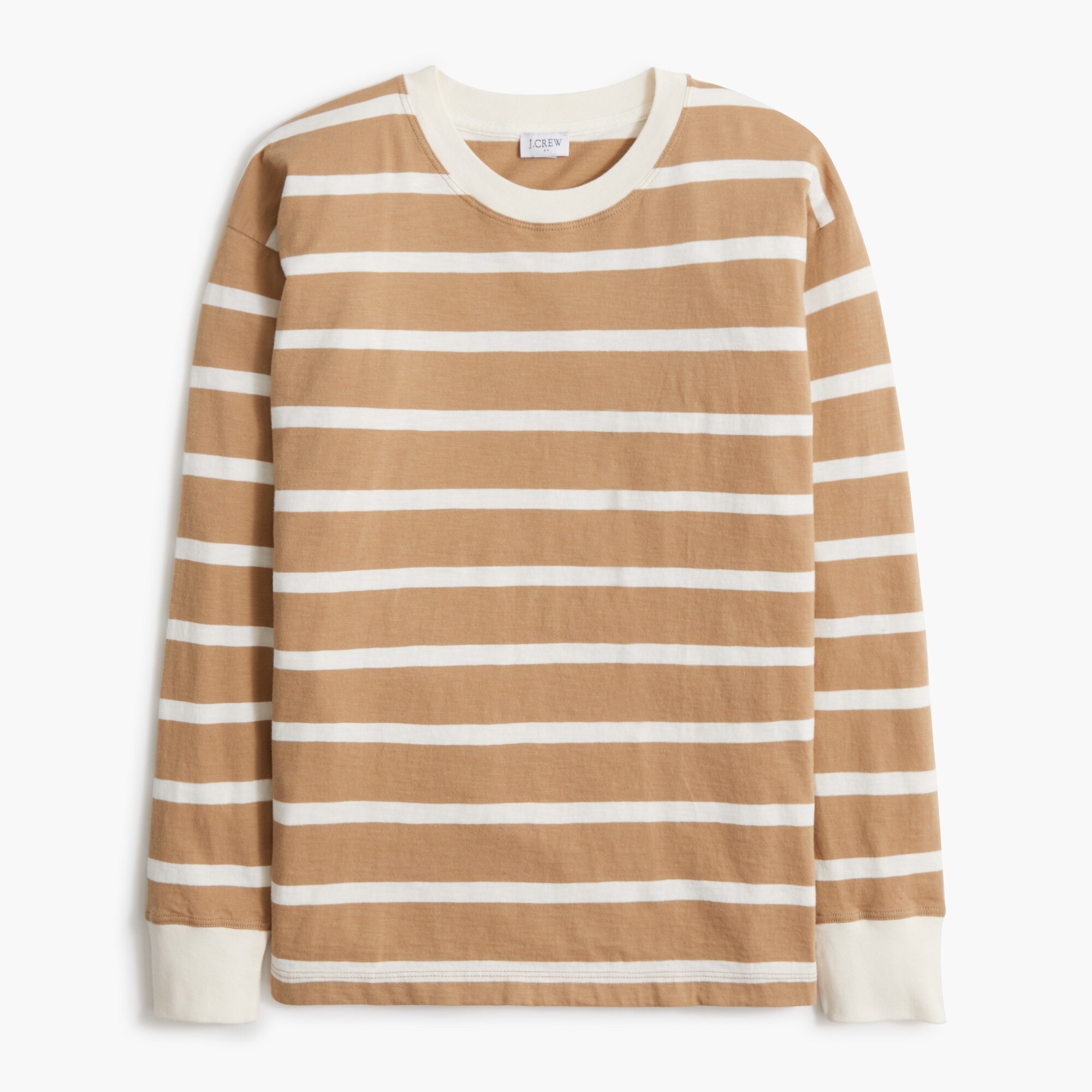 long-sleeve striped tee for women