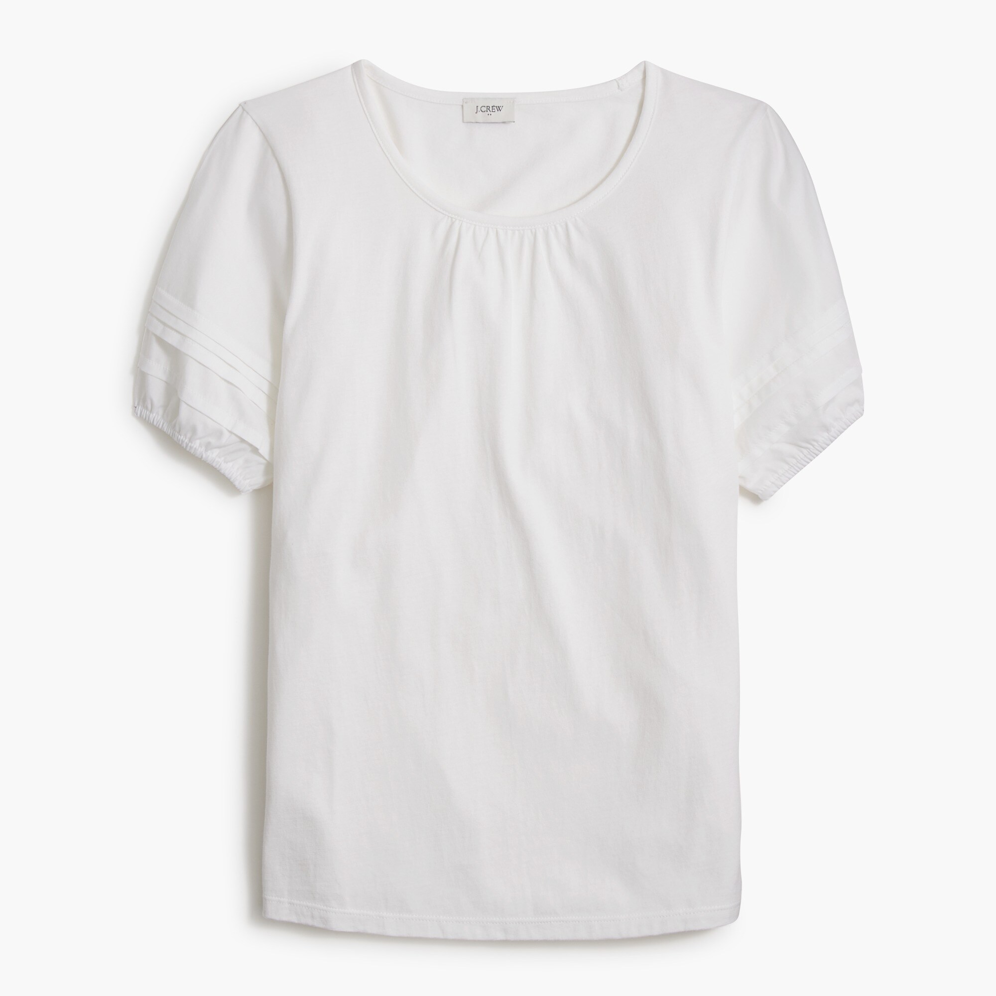 Pleated-sleeve top