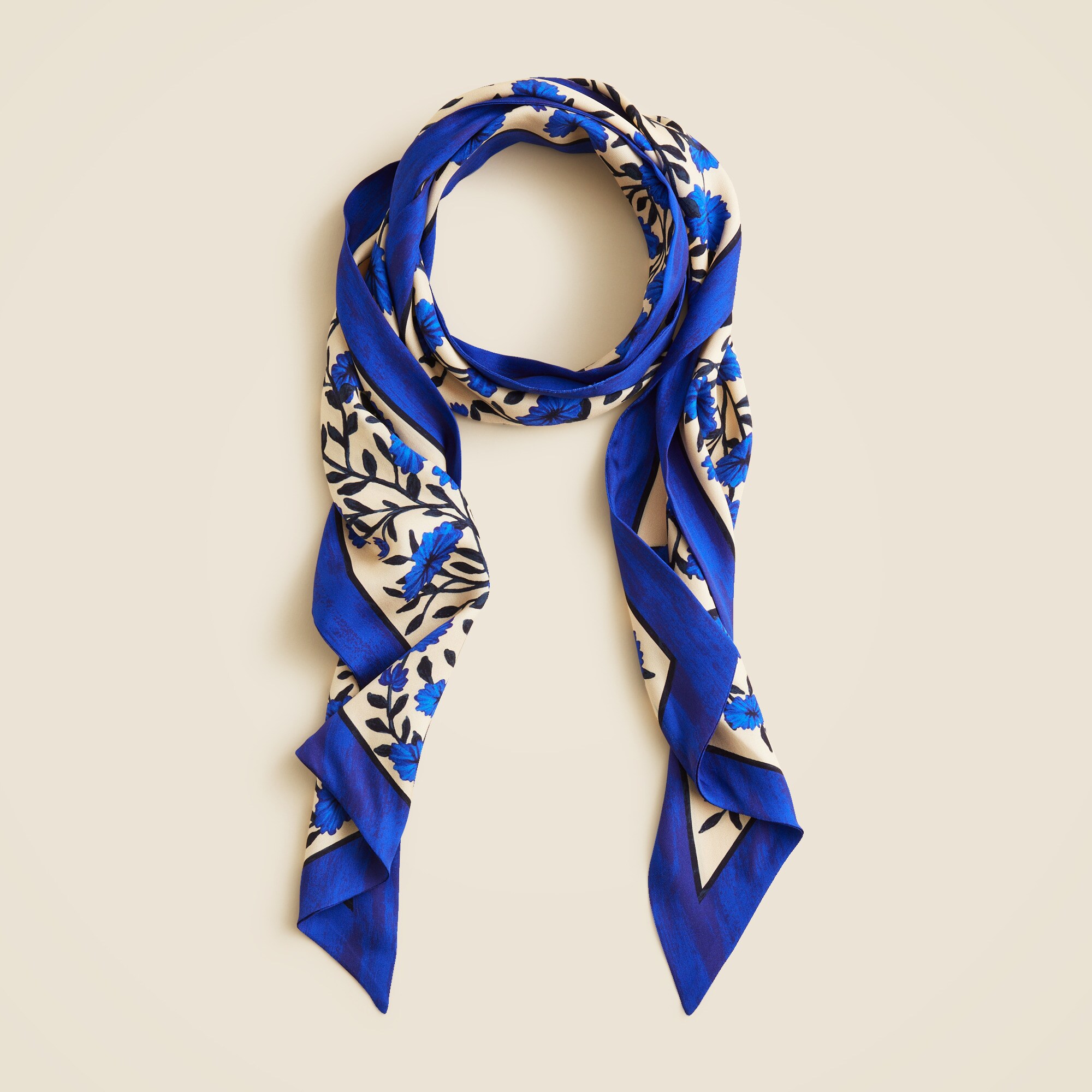 Printed silk scarf