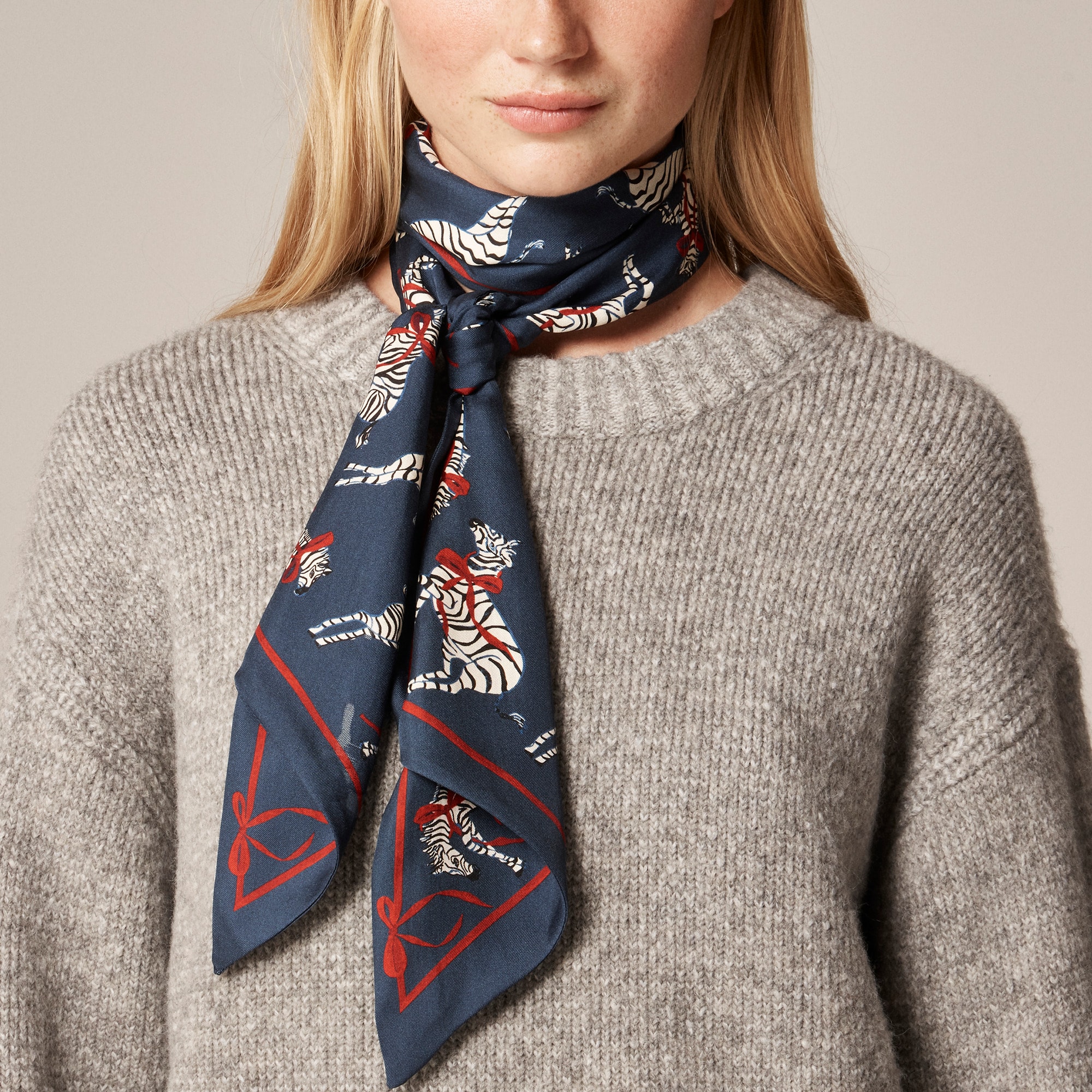 womens Printed silk scarf