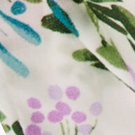 Printed knot headband WHITE BRIGHT LILAC