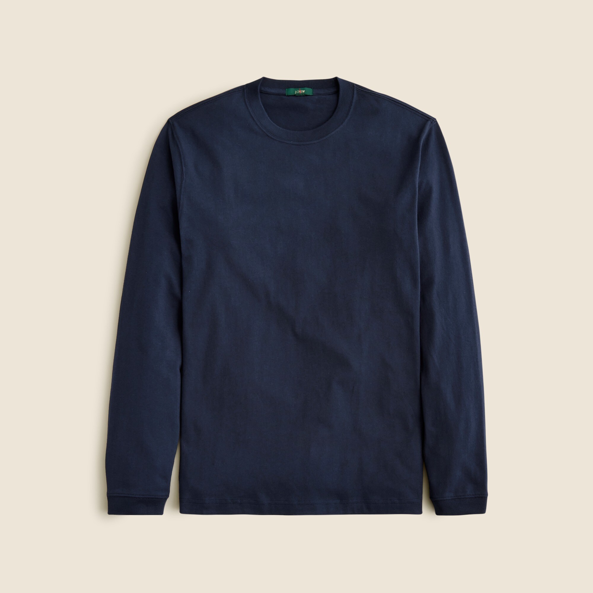 Relaxed long-sleeve premium-weight cotton T-shirt