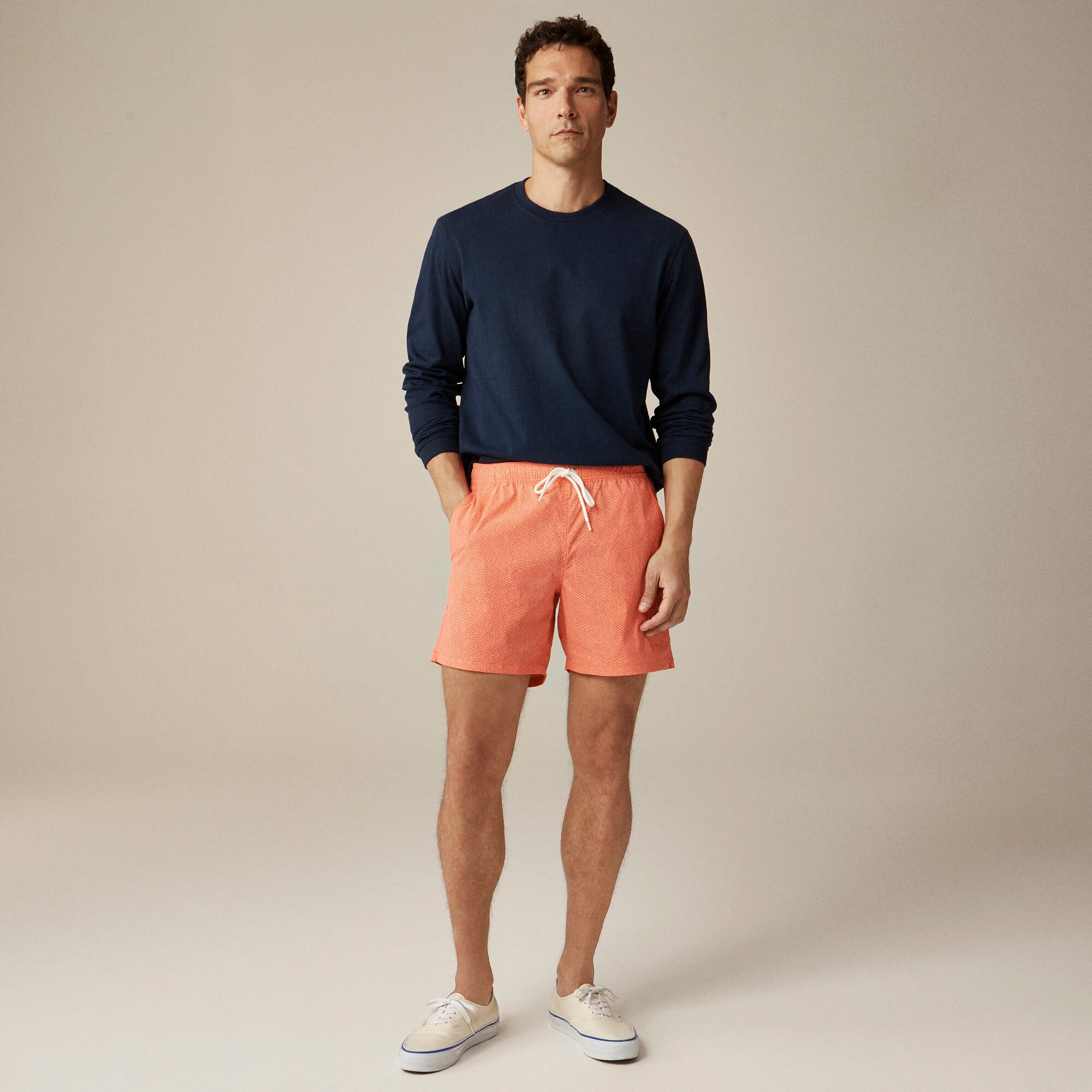 Relaxed long-sleeve premium-weight cotton T-shirt