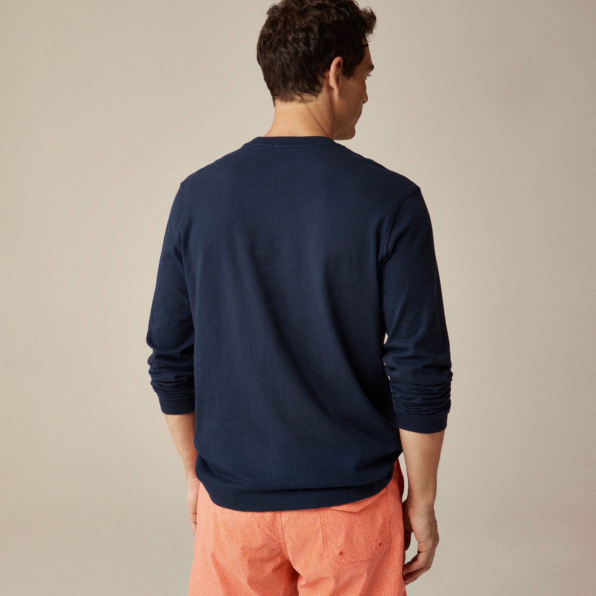 Relaxed Long-sleeve Premium-weight Cotton T-shirt For Men | J.Crew