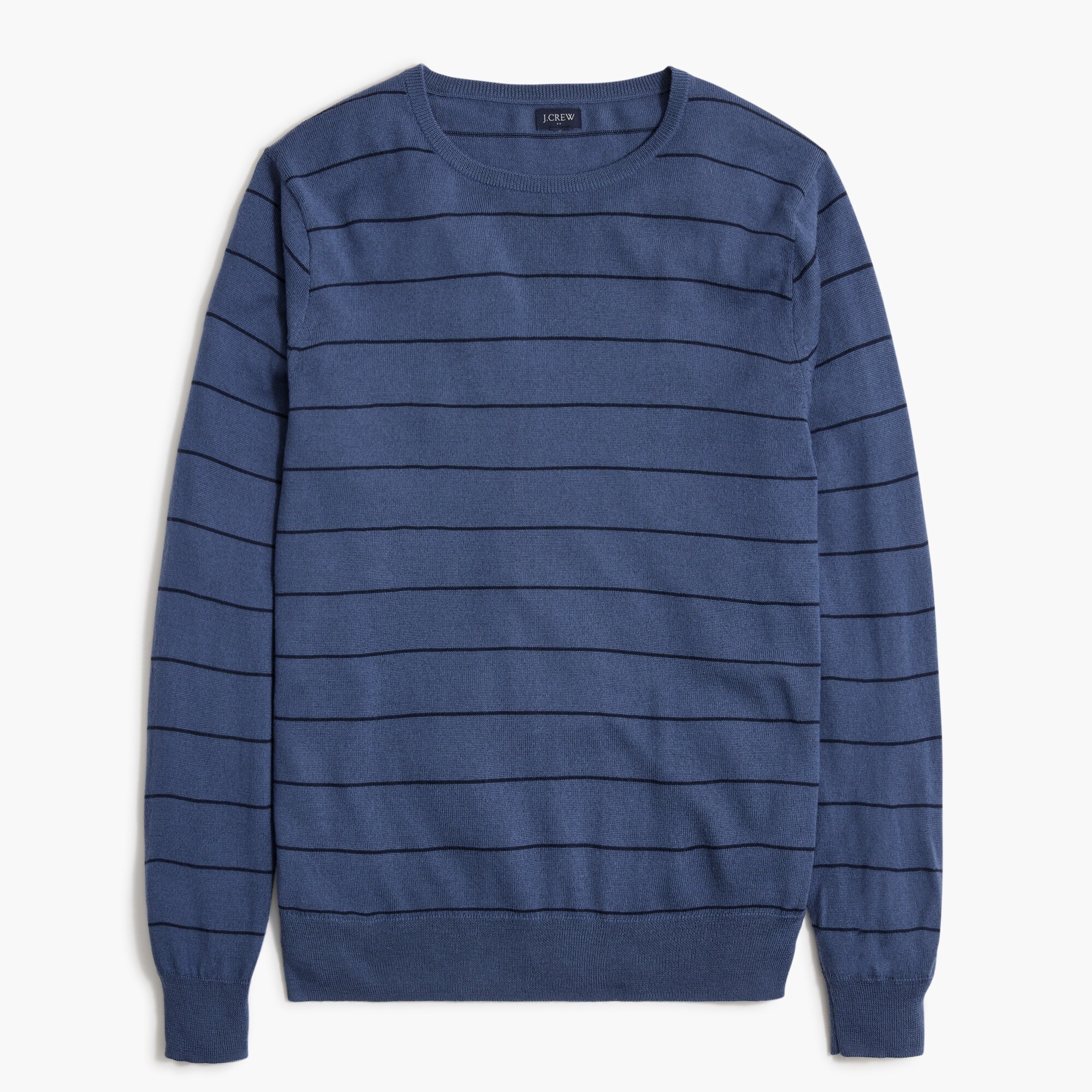 Striped machine-washable merino wool-blend sweater