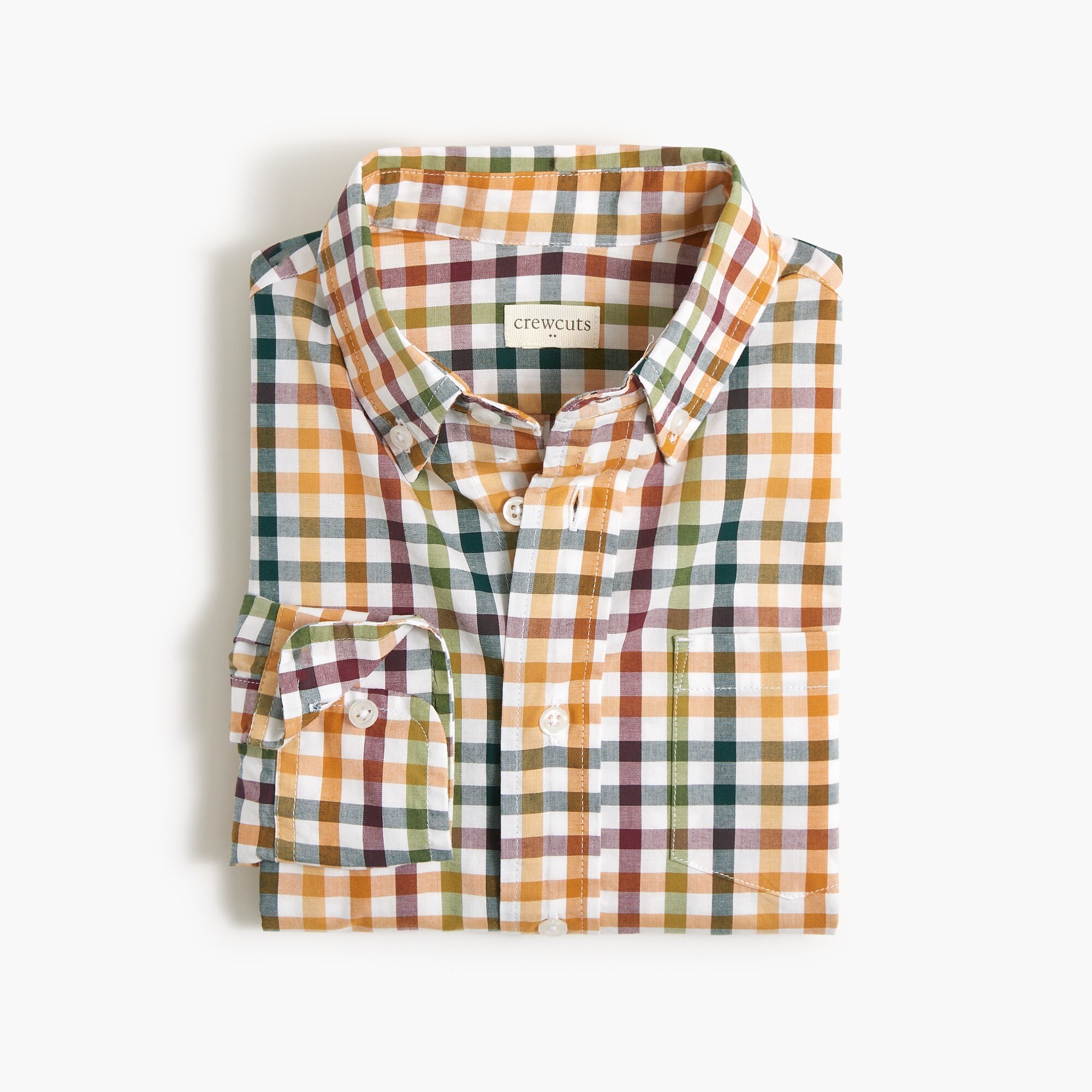 Boys' gingham washed shirt