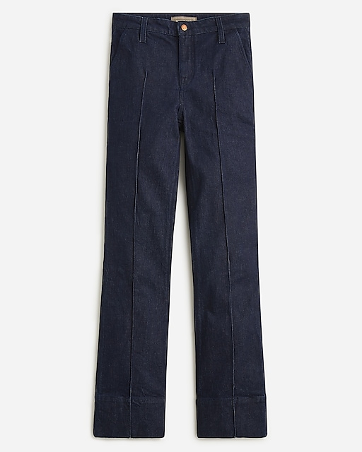  Limited-edition Point Sur pintuck flare jean in Rinse wash
