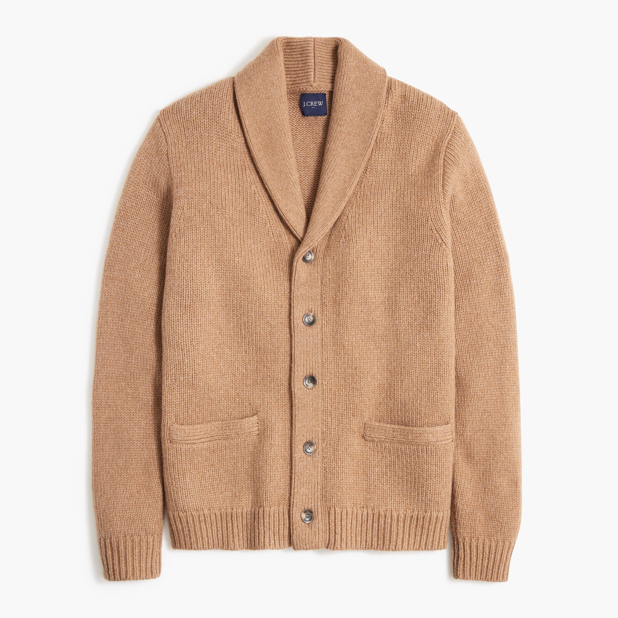 wool-blend cardigan sweater for men
