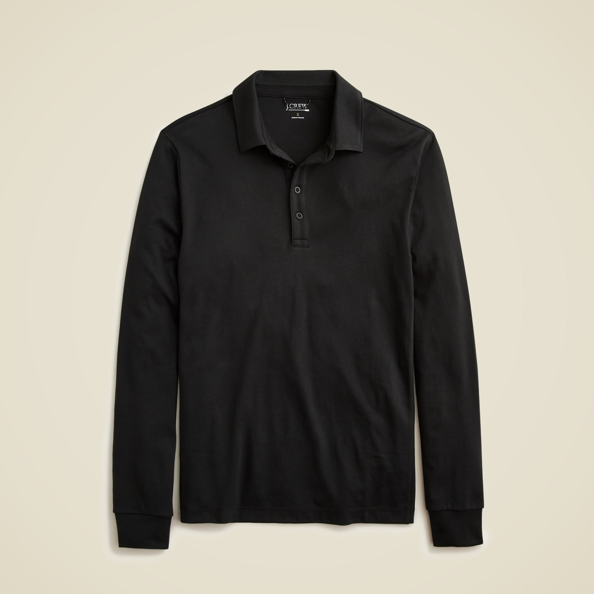 mens Long-sleeve performance polo shirt with COOLMAX&reg; technology