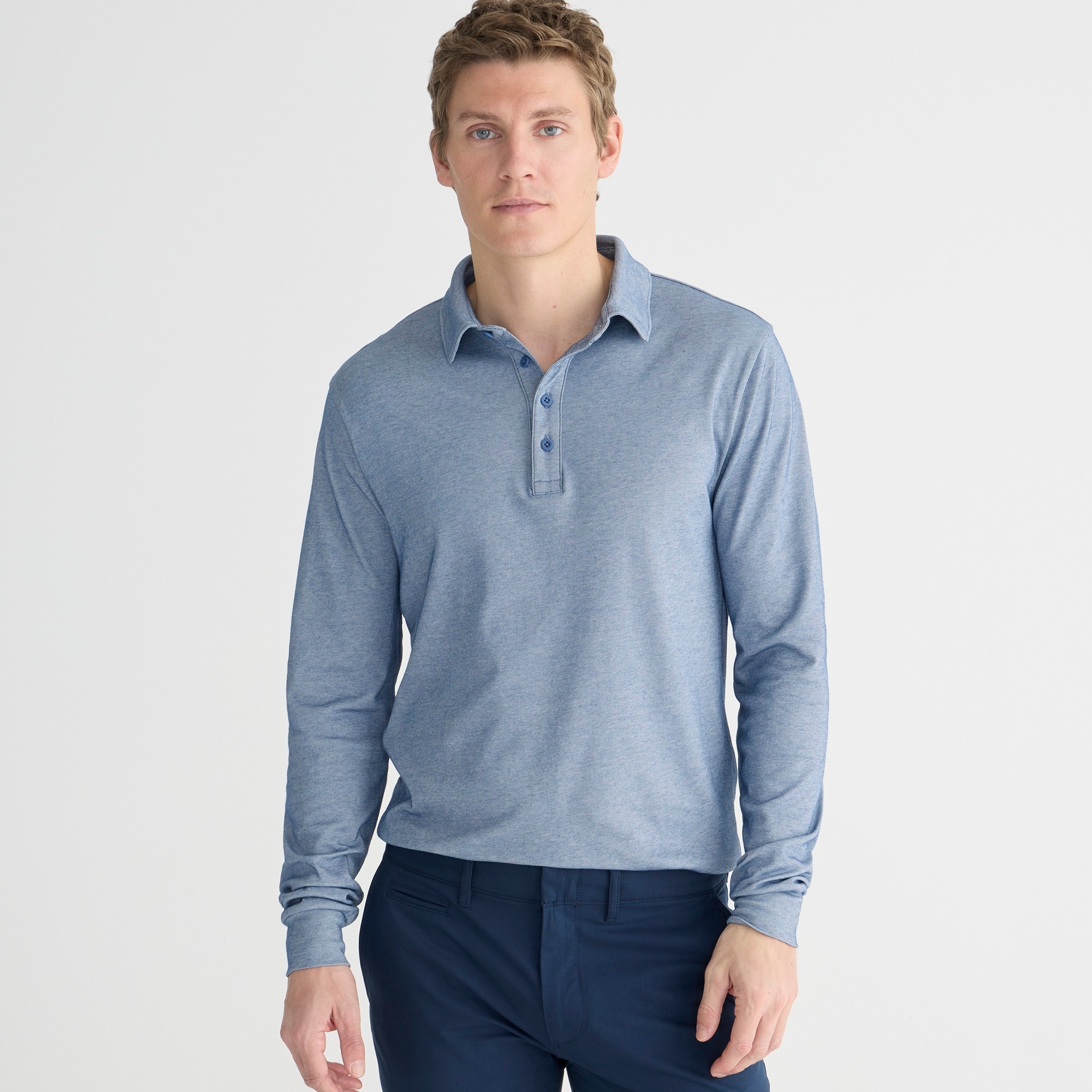 Boys long sleeve performance polo hot sale