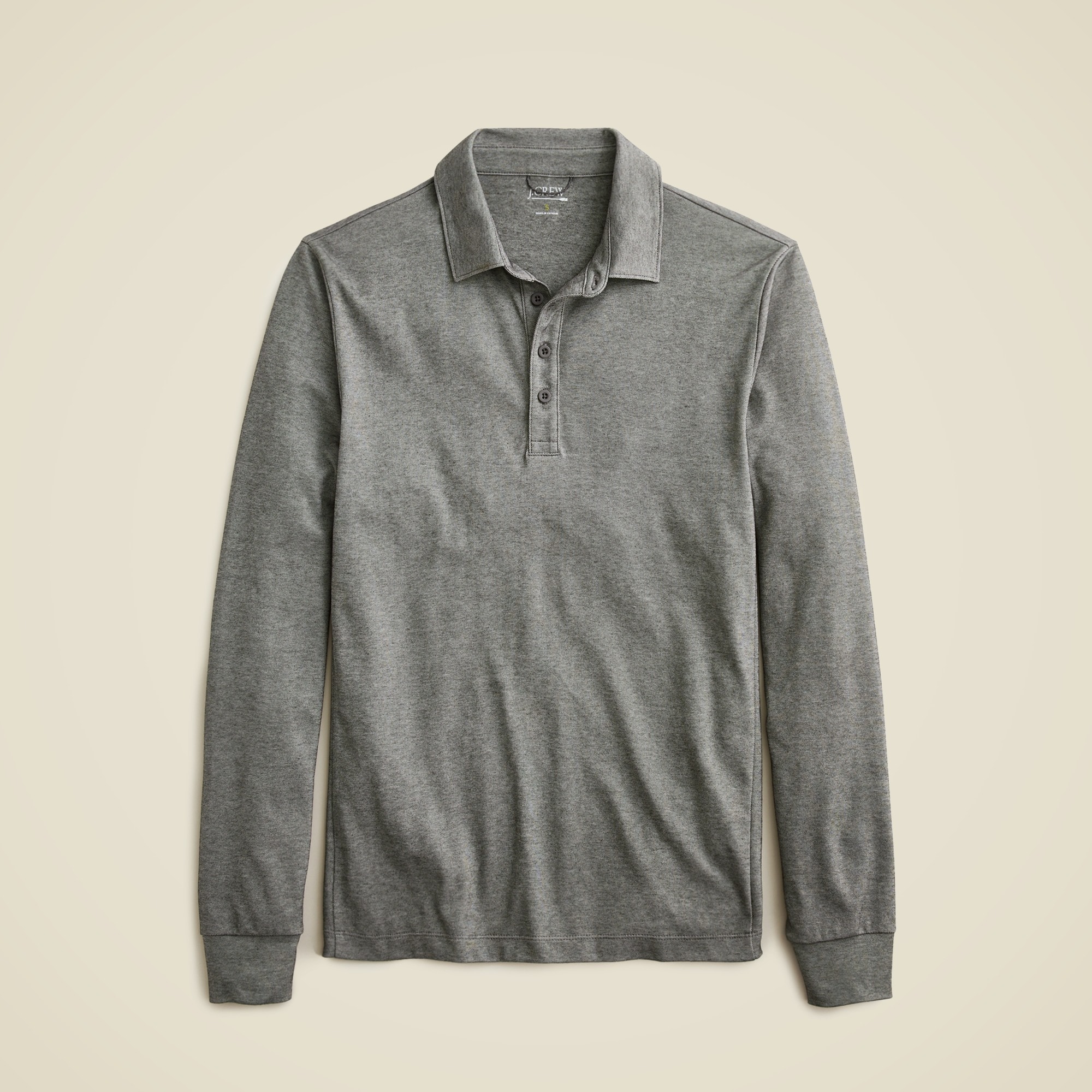  Long-sleeve performance polo shirt with COOLMAX&reg; technology