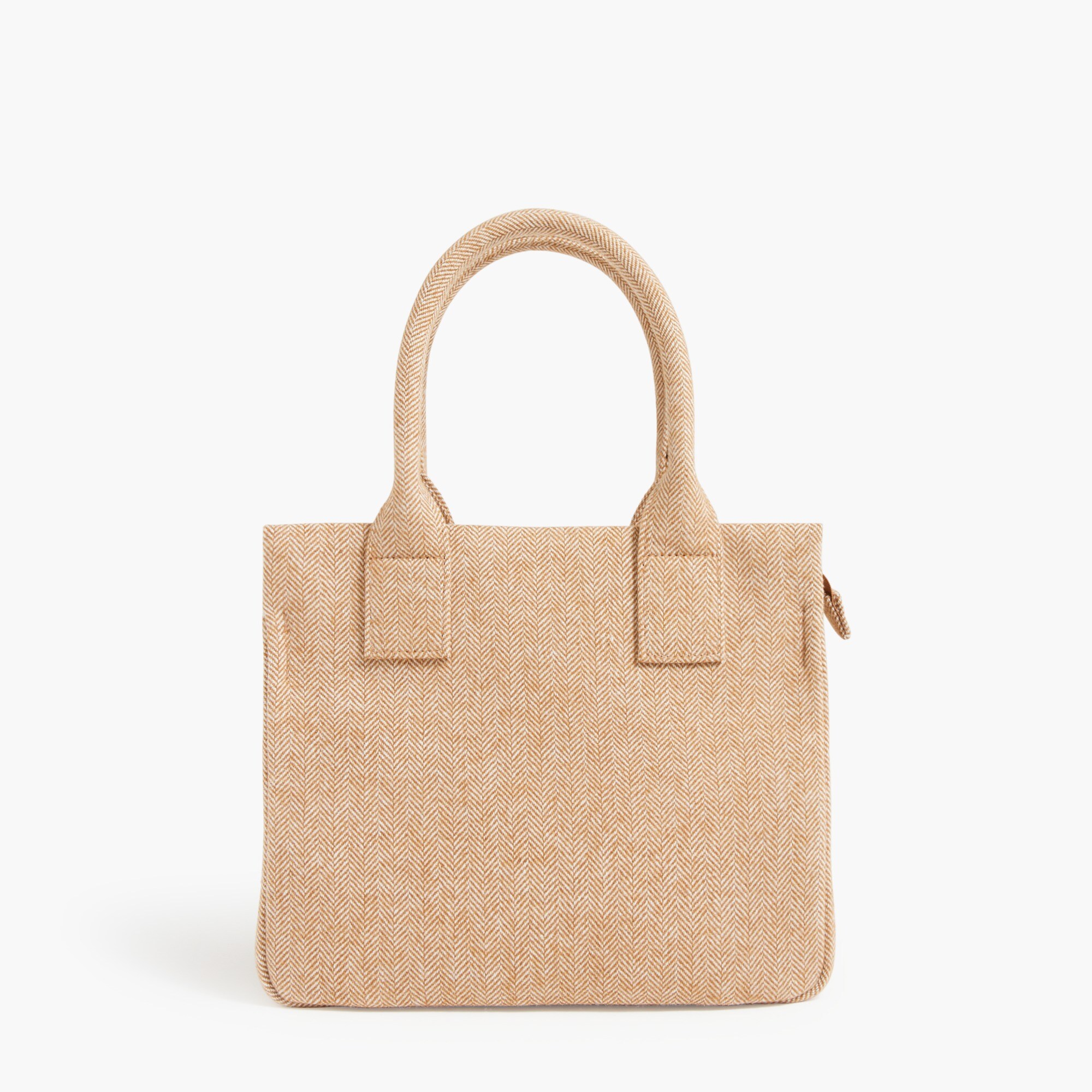 Small houndstooth structured tote bag