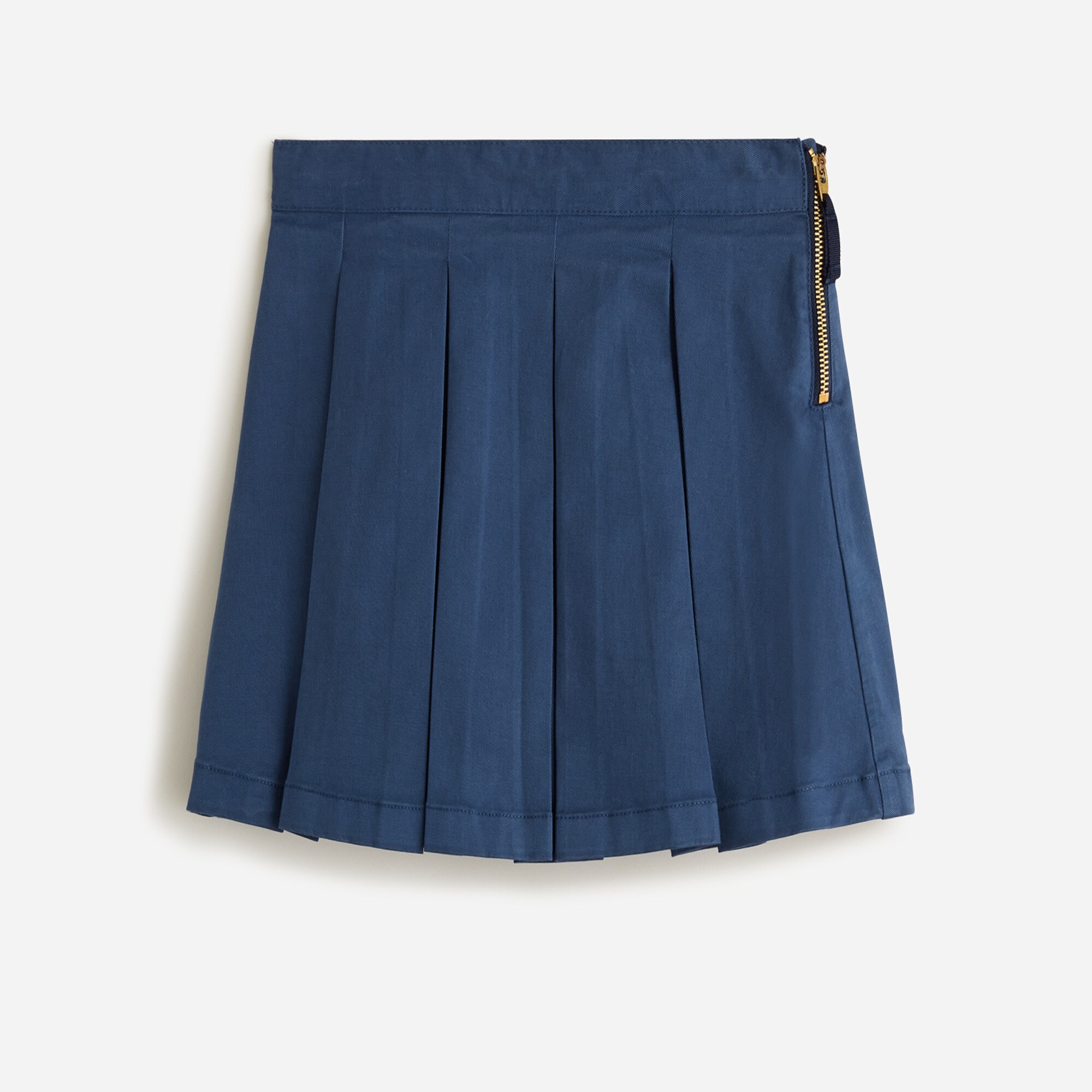 Girls' pleated chino skirt