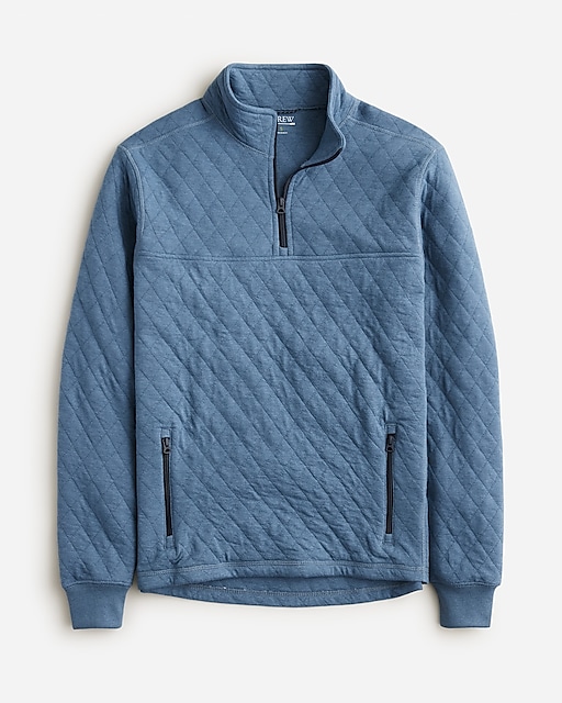 mens Quilted half-zip pullover