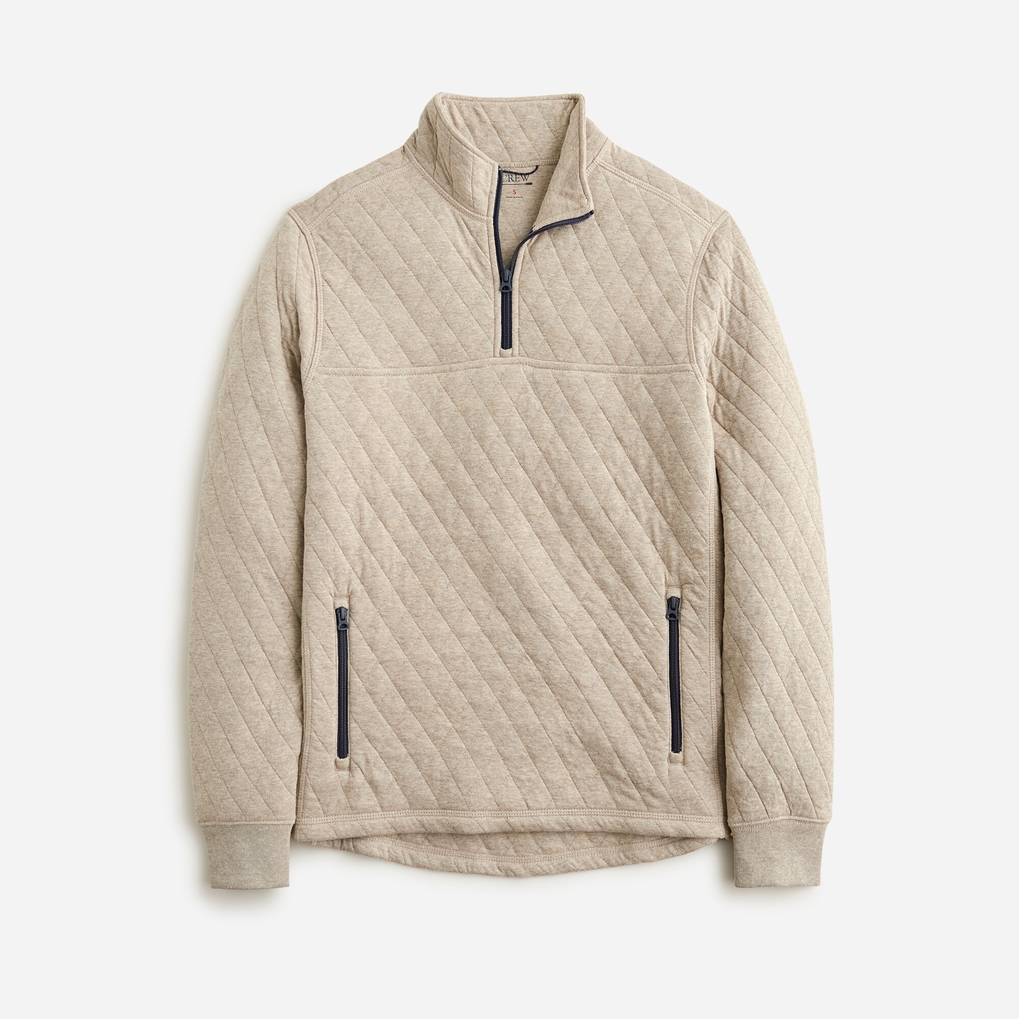 Quilted half-zip pullover