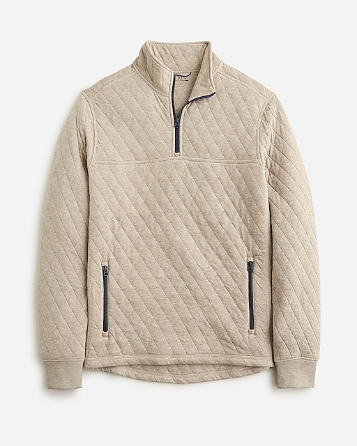 mens Quilted half-zip pullover