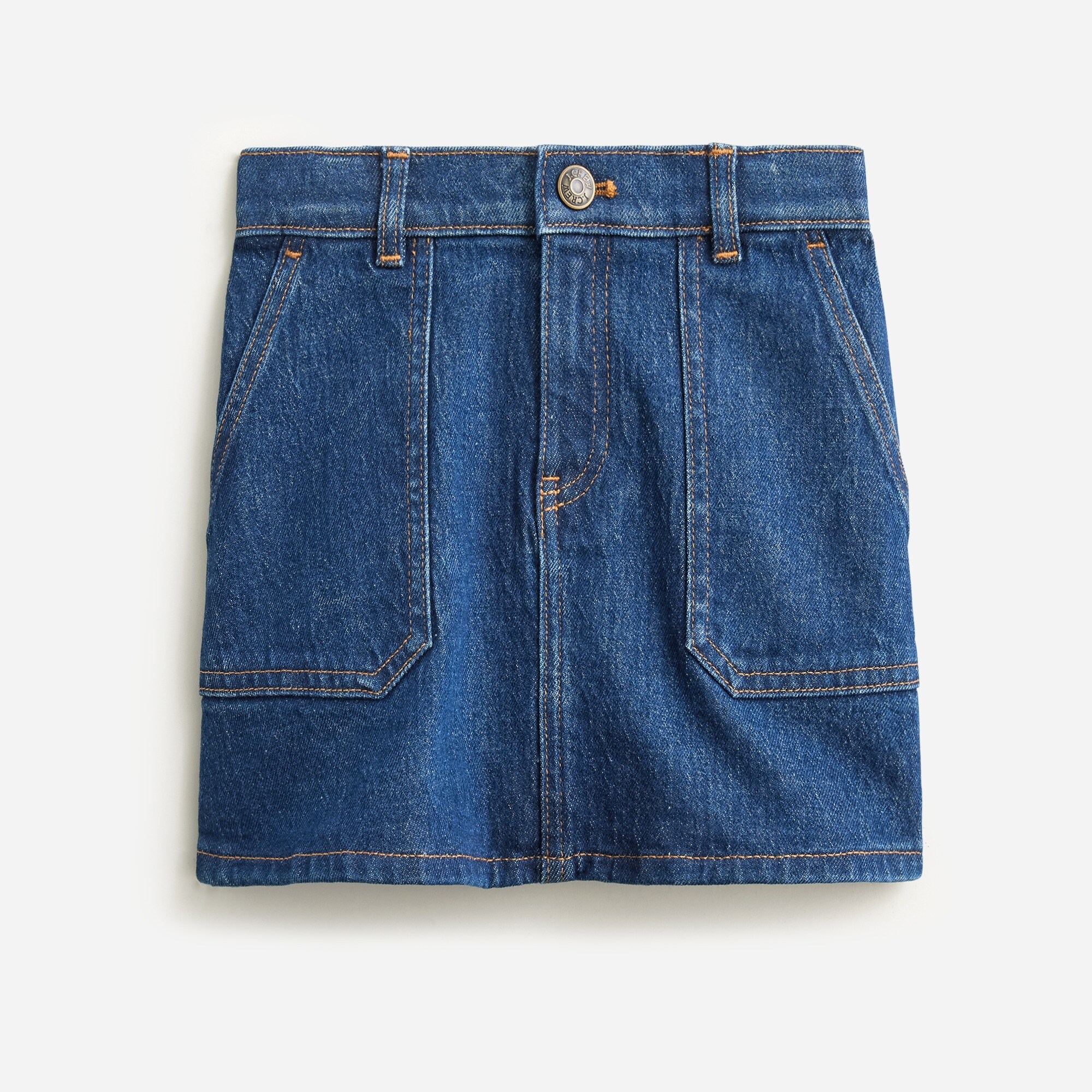 girls Girls' patch-pocket denim skirt