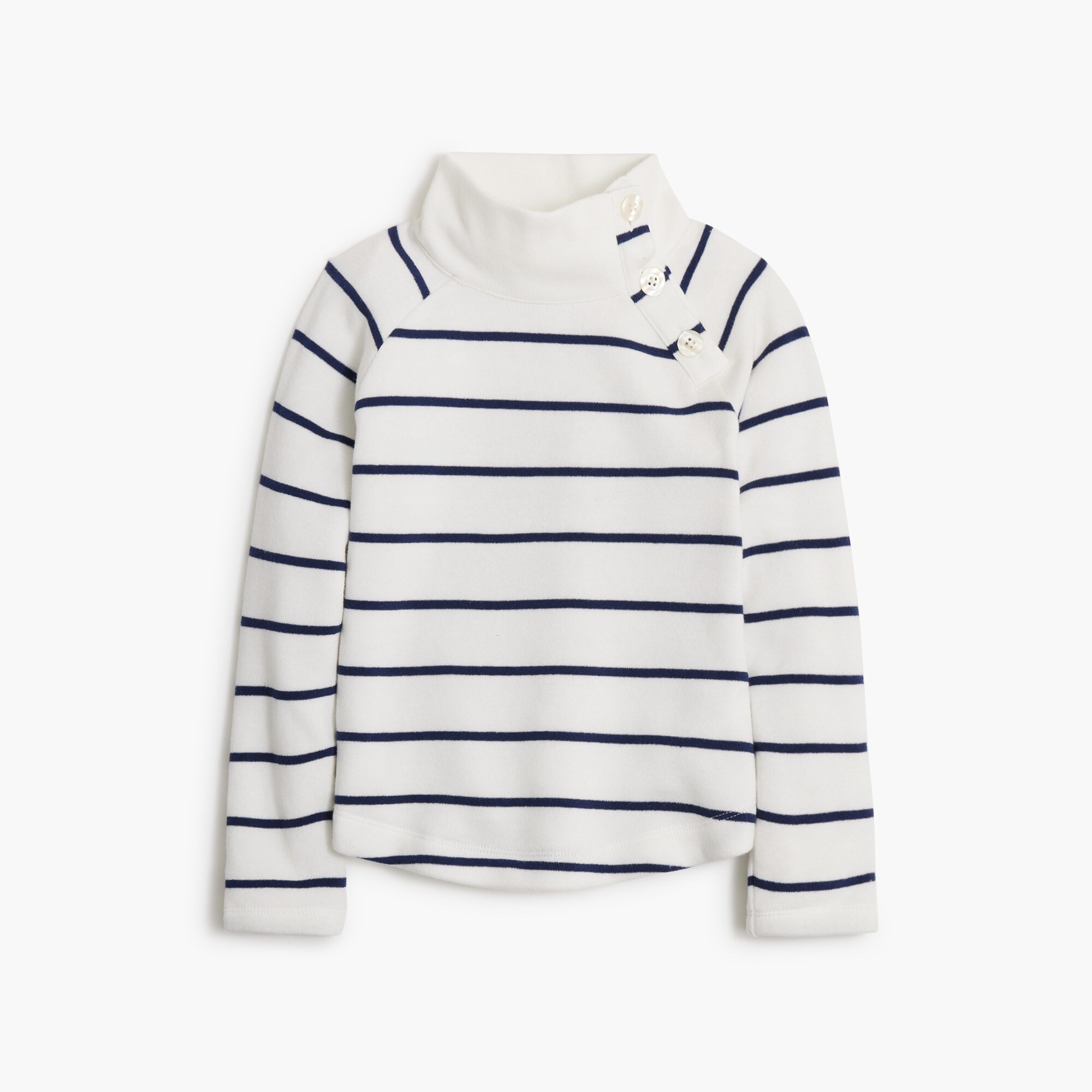 girls Girls' wide button-collar pullover sweatshirt