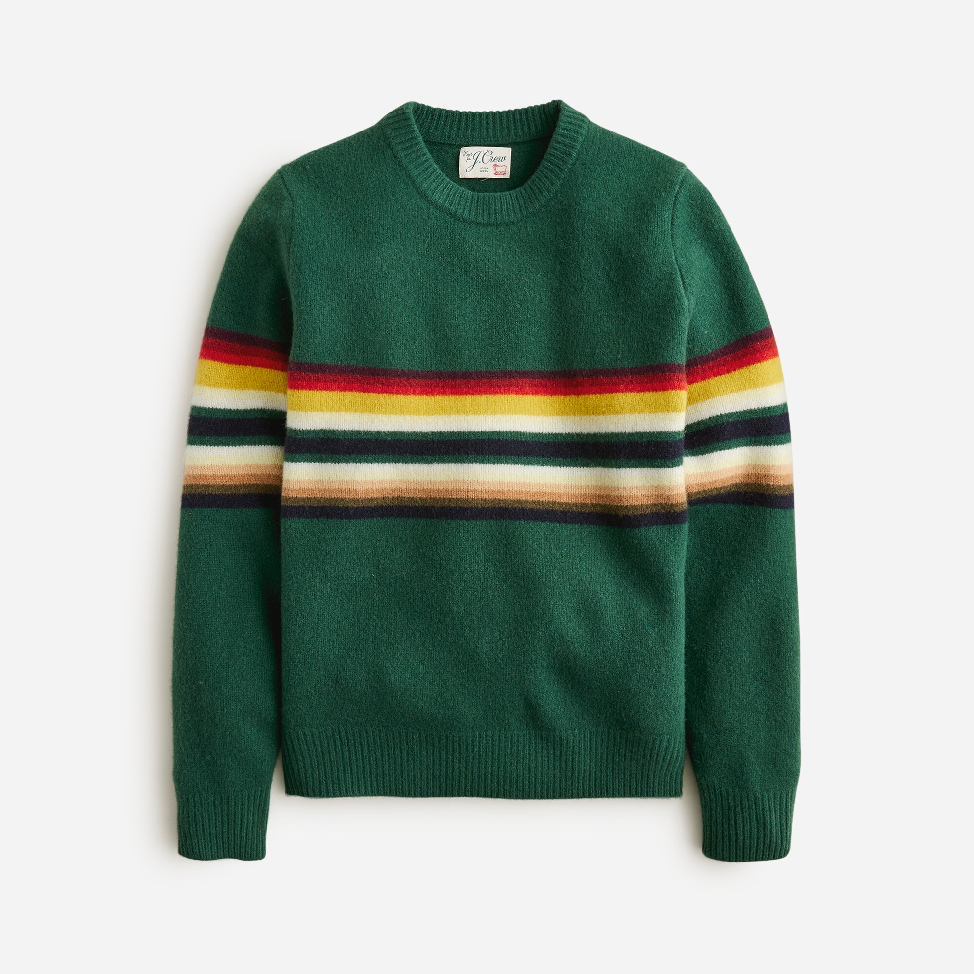 Wool blanket-stripe sweater