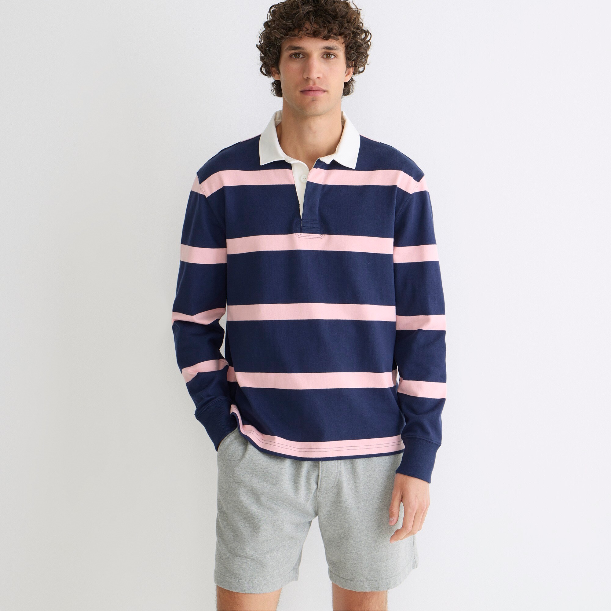 J.Crew Rugby Shirt In Stripe For Men
